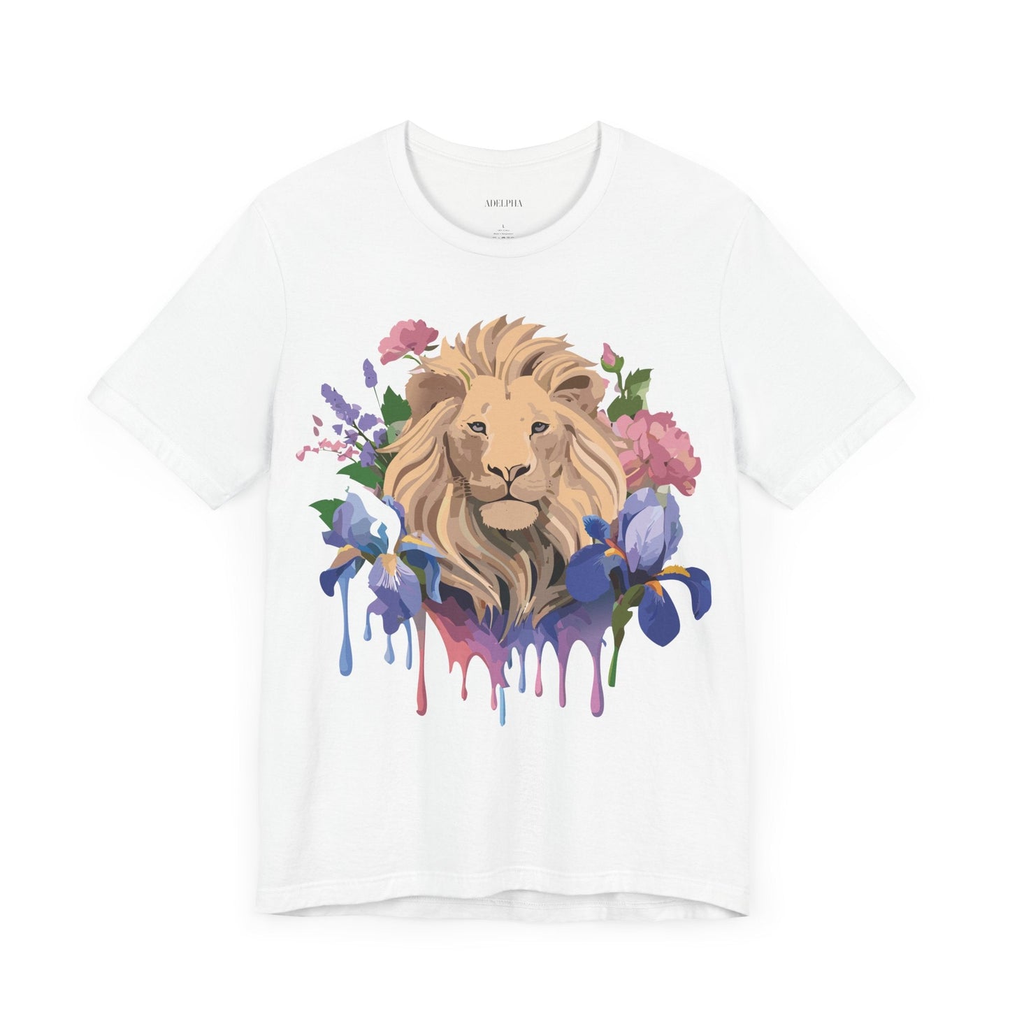 Adelpha Lion Shirt Unisex Graphic Tee Short Sleeve Vintage Style Lion Design Artwork
