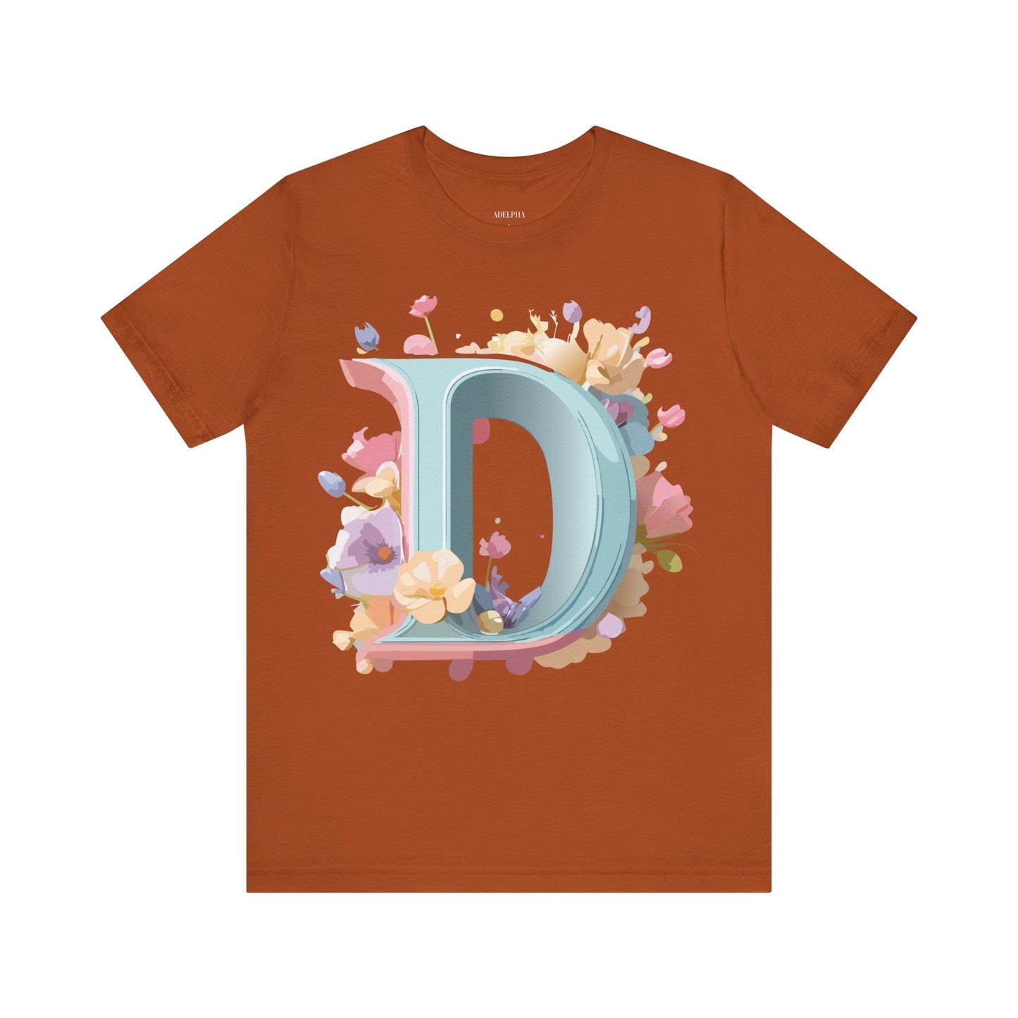 Letter D Graphic Tee Unisex Jersey Short Sleeve By Adelpha Vintage Inspired Artwork