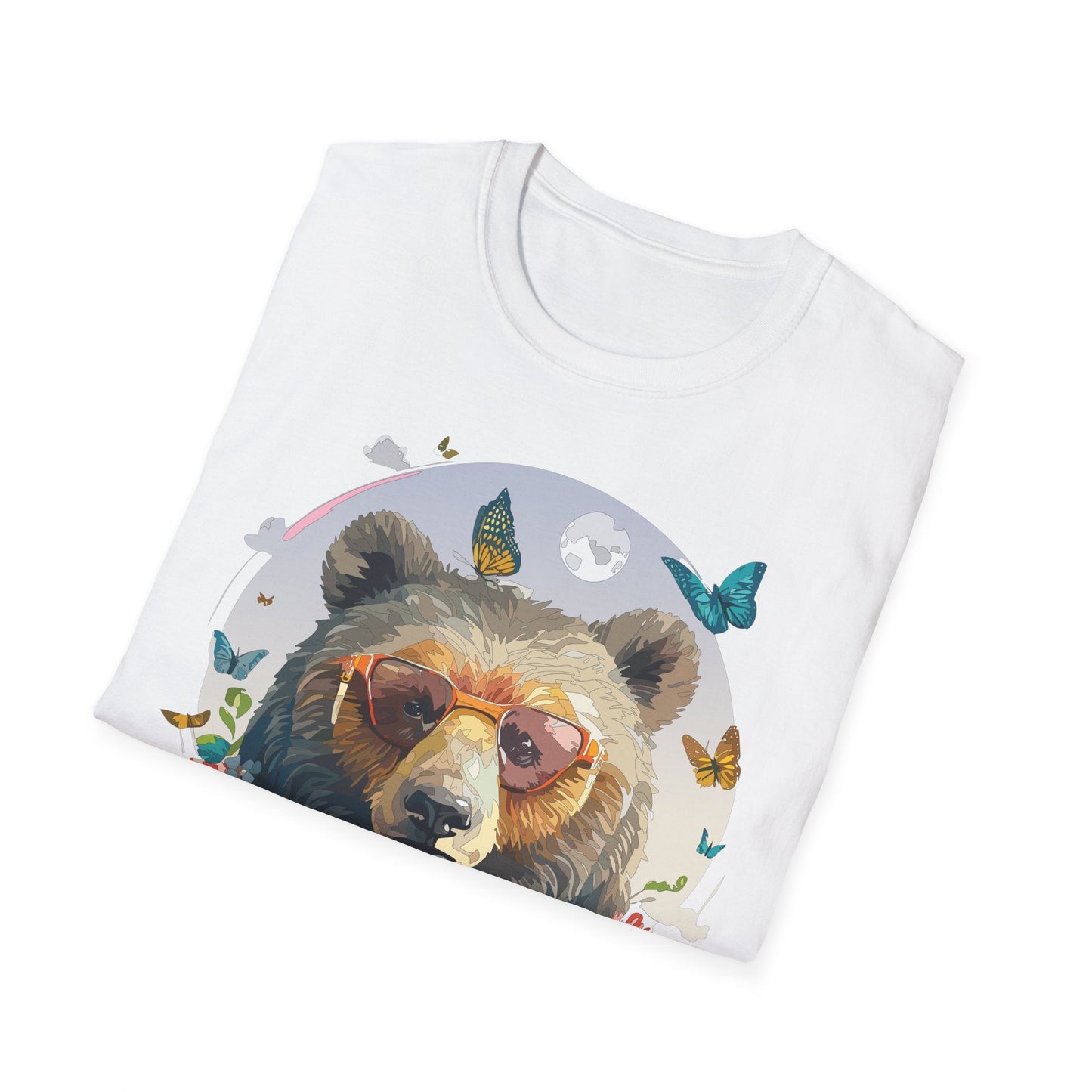 Bear T Shirt Unisex Softstyle Tee 100 Percent Ring Spun Cotton Gildan 64000 Comfortable Wear