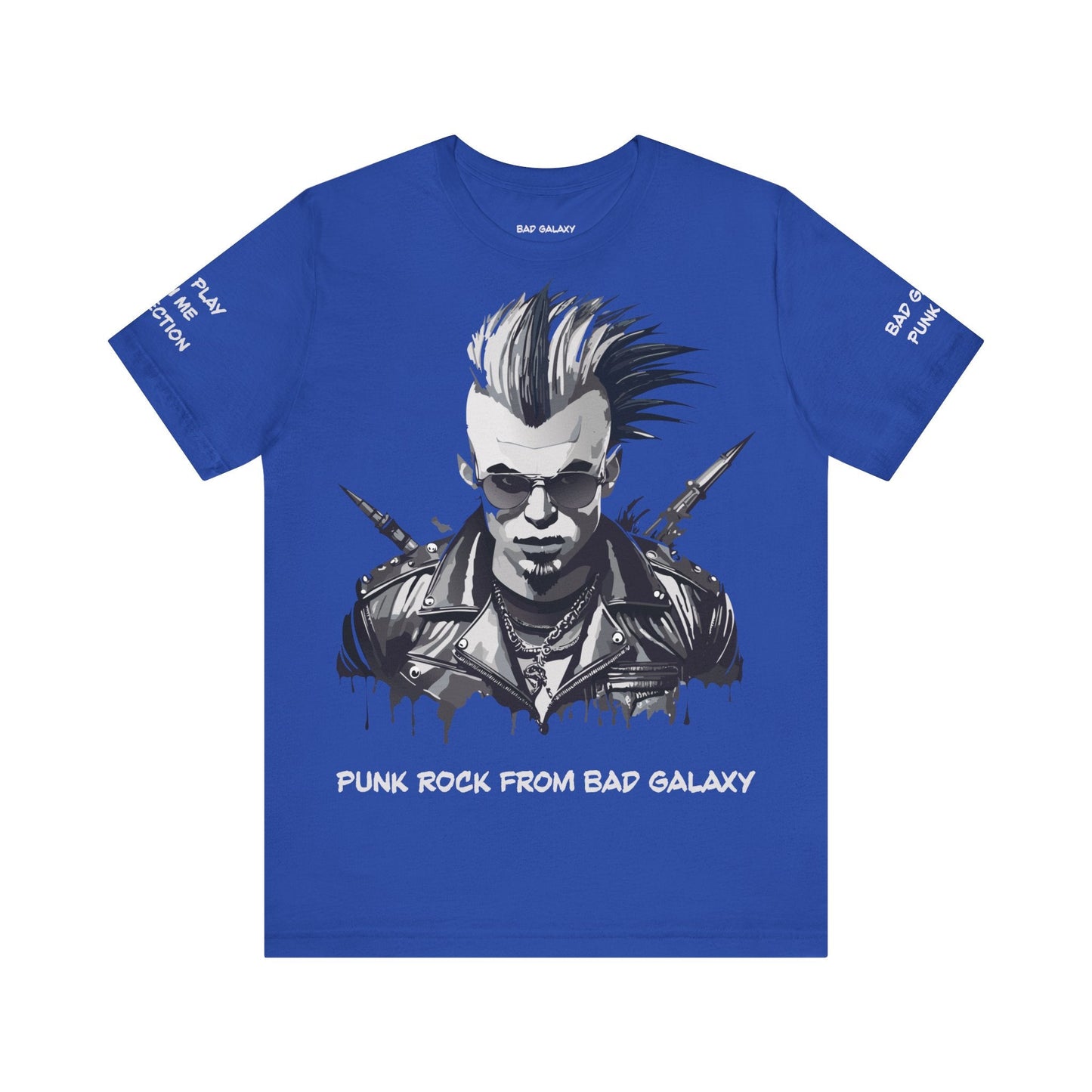 Punk Rock Tee Shirt 100 Percent Cotton Made To Order From Bad Galaxy Eco Friendly Inks USA