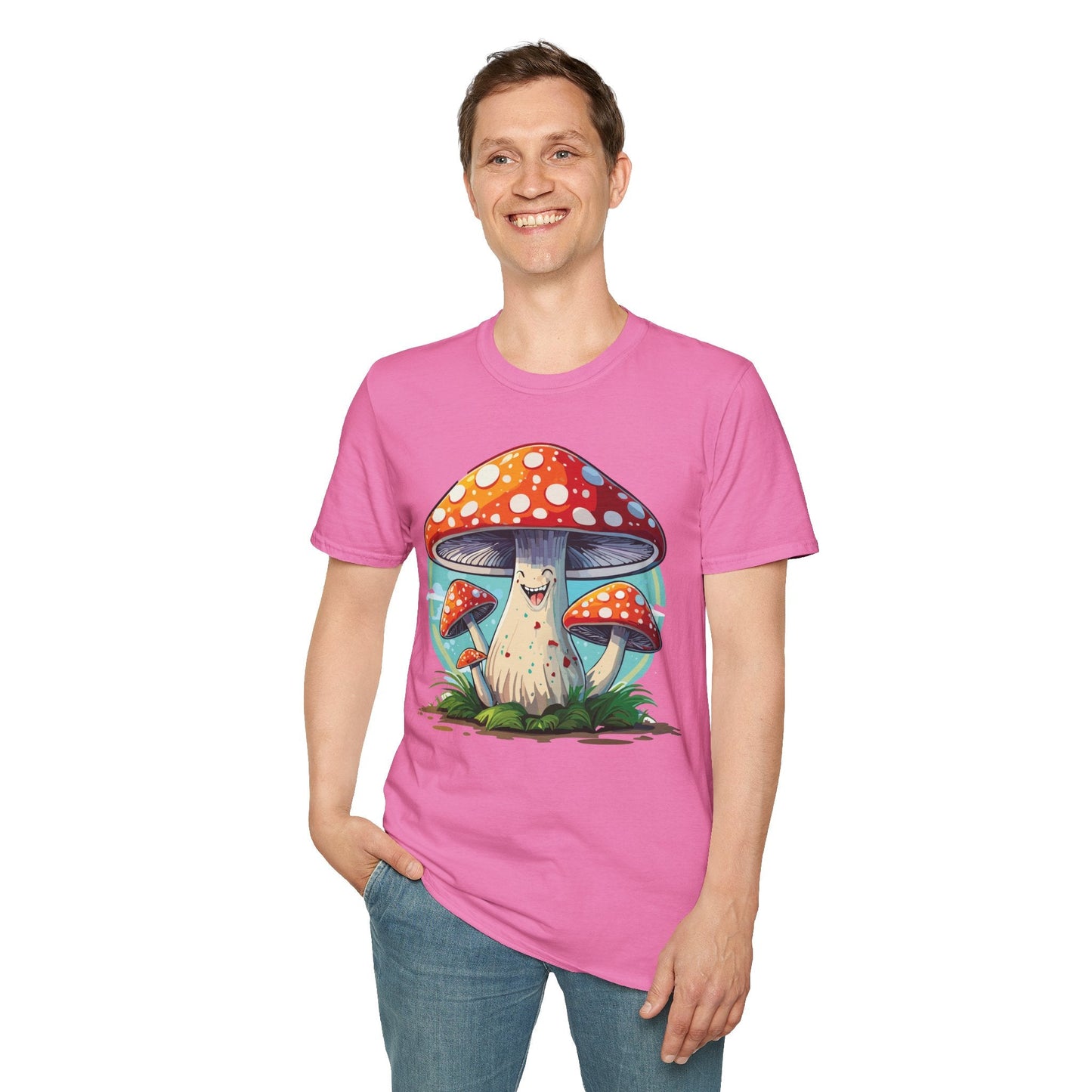 Mashroom Tee Shirt Unisex Funny Mashroom Design Softstyle Cotton Tee For Everyday Comfort