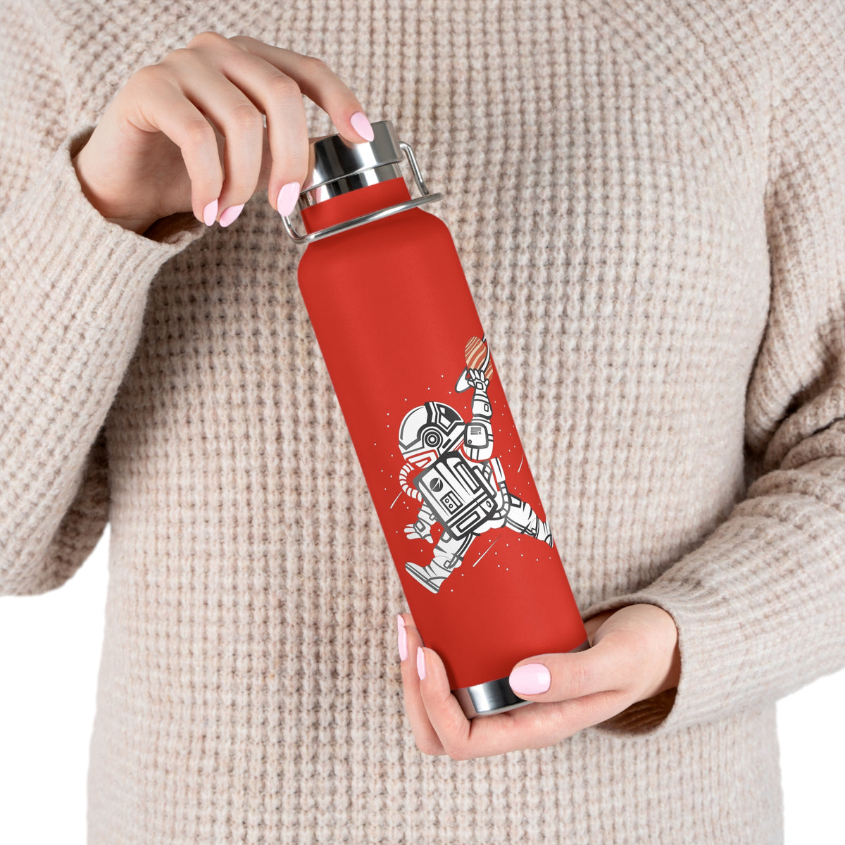 22oz Copper Insulated Water Bottle with Cartoon Design - CV54