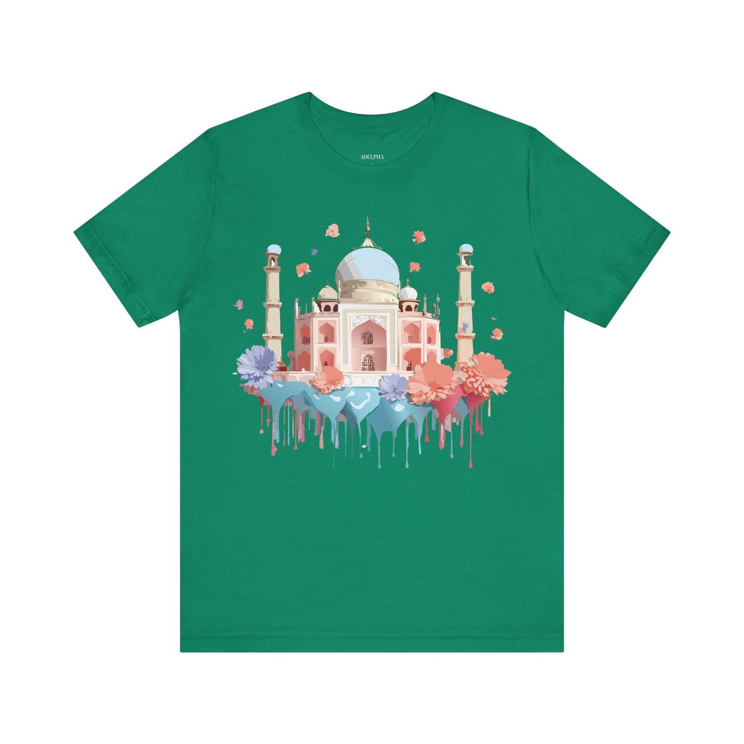Taj Mahal Graphic Tee Unisex Short Sleeve Shirt By Adelpha Vintage Inspired Artwork