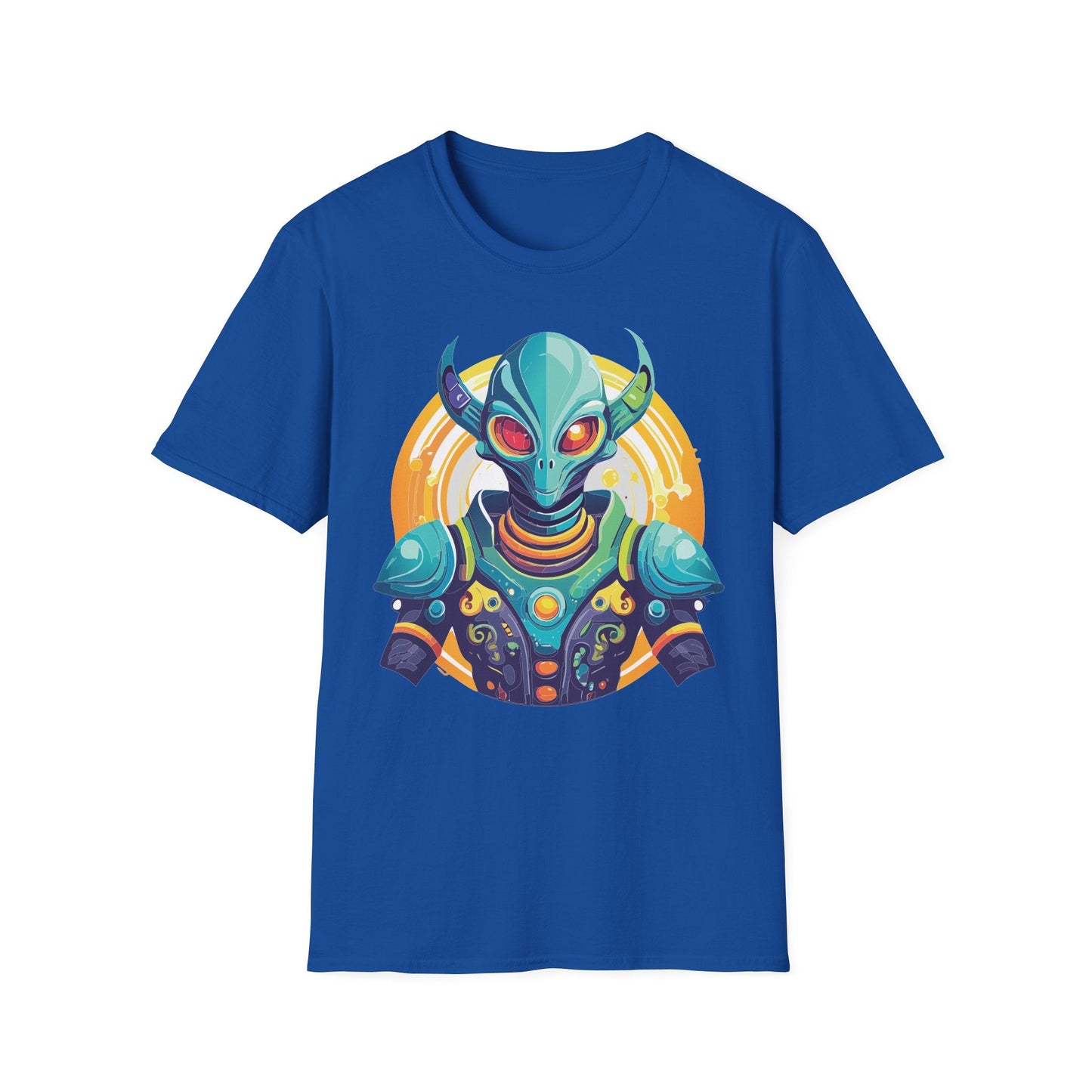 Alien T Shirt Cosmos Design Unisex Softstyle Cotton Tee With Aliens Art Graphic Print