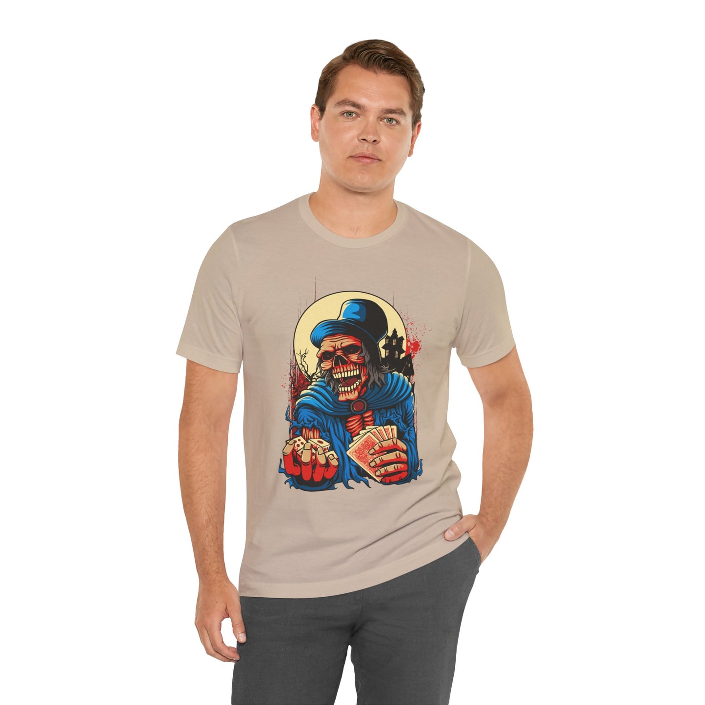 Skull Graphic Design Tee, Skull Shirt, Vintage Tees, Art Design T-Shirt, Graphic Tee, Art Shirts - 1
