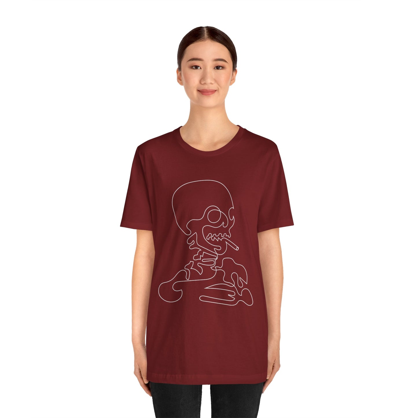 Unisex Cotton Tee Shirt with Skull