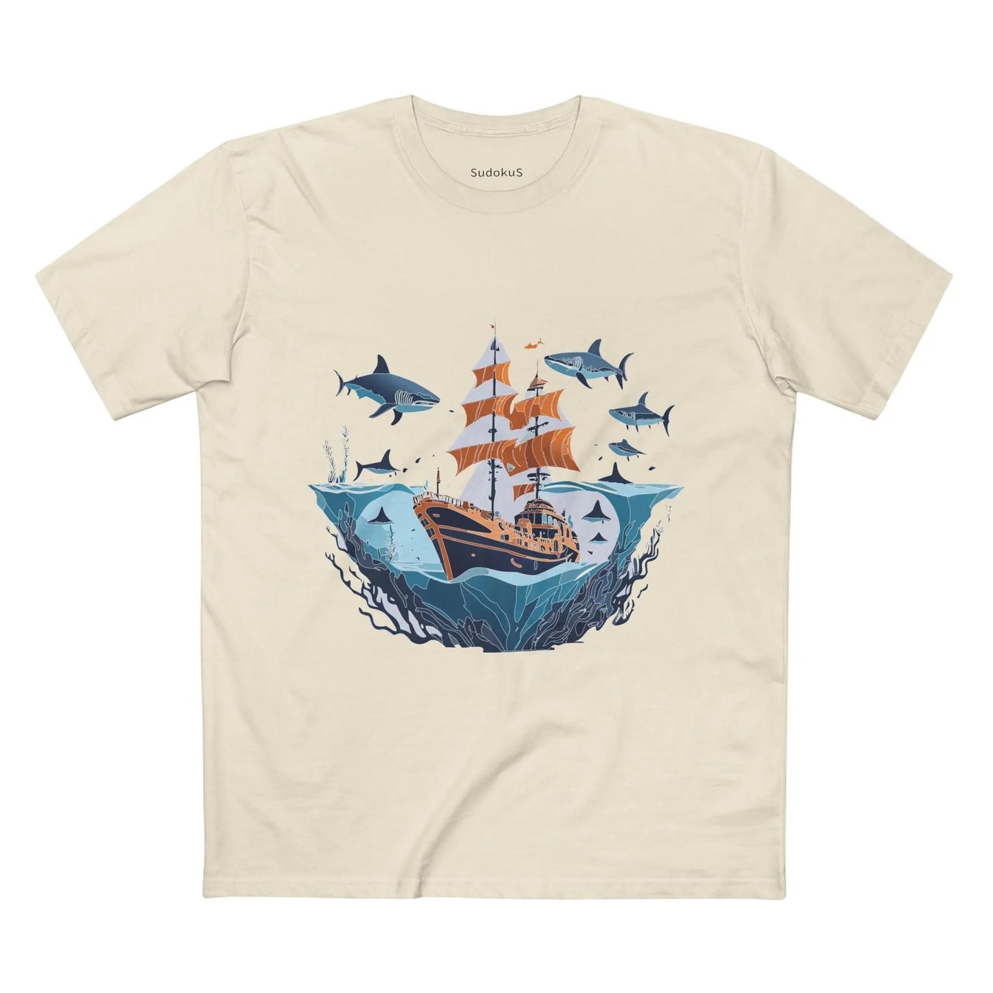 Ocean Coast Graphic Unisex 100 Cotton Staple Tee 29