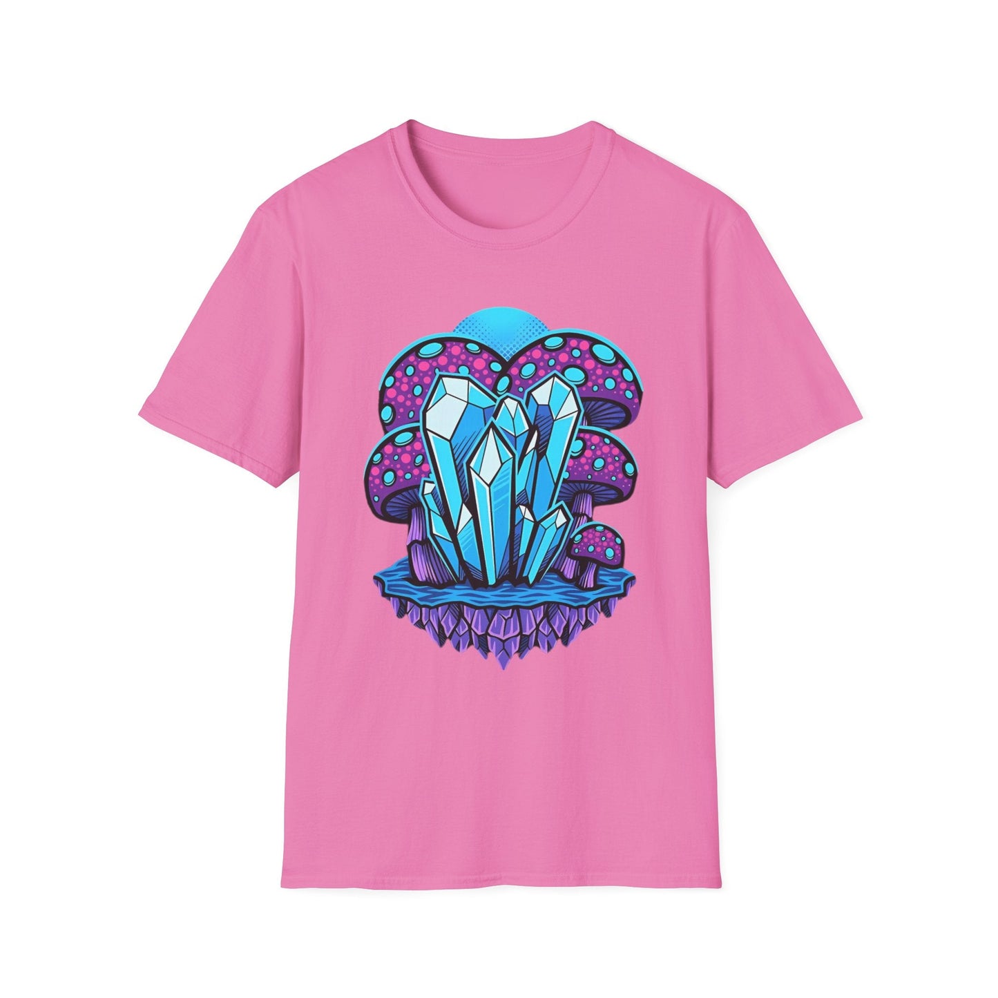 Mashroom Tee Shirt Softstyle Gildan 64000 100 Percent Ring Spun Cotton Breathable Funny Fungus