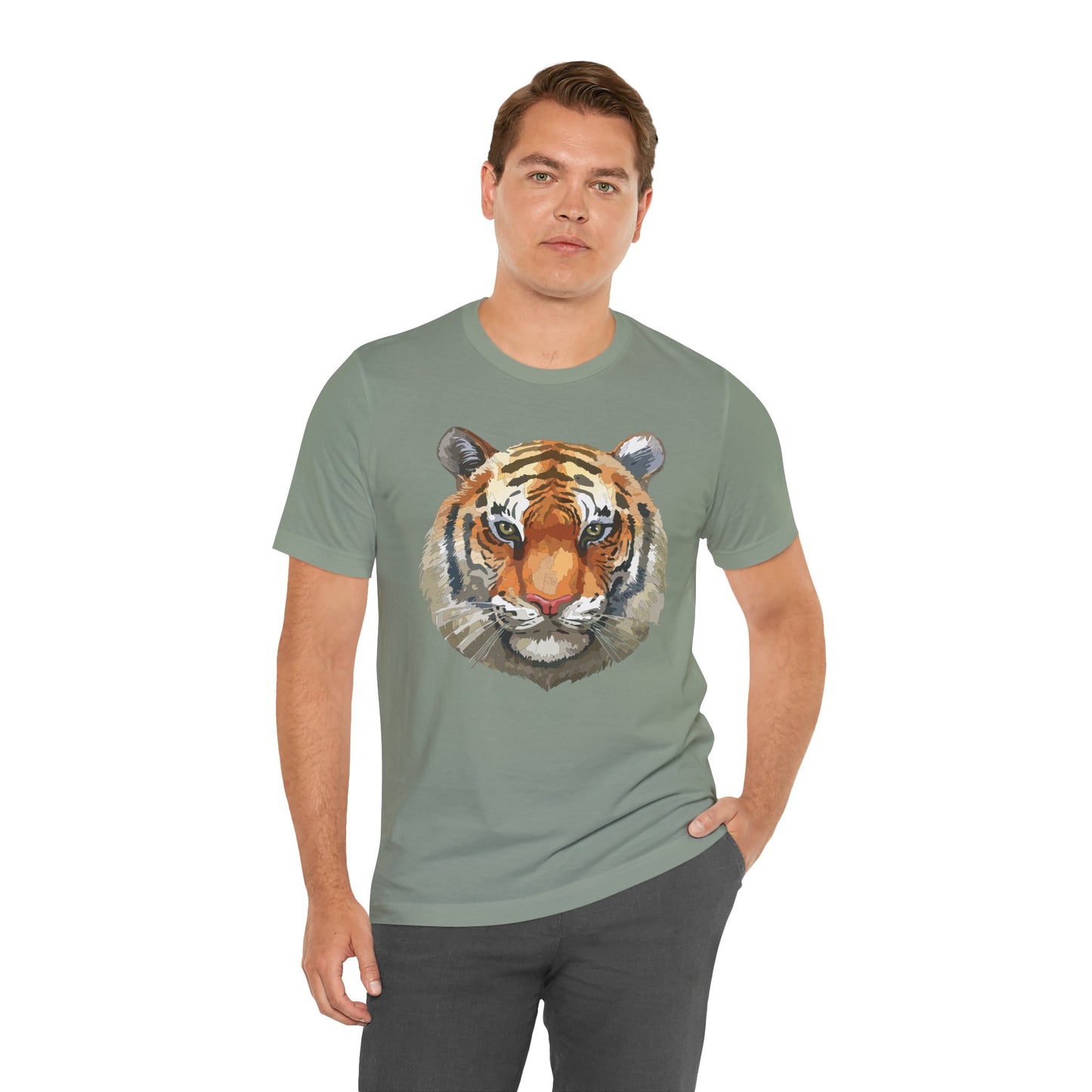 Unisex Tiger Tee, Animal Shirt, Tee Shirt with Tiger, Safari T-Shirt, Animal Tees, Big Cat Shirt, Safari T-Shirt 4