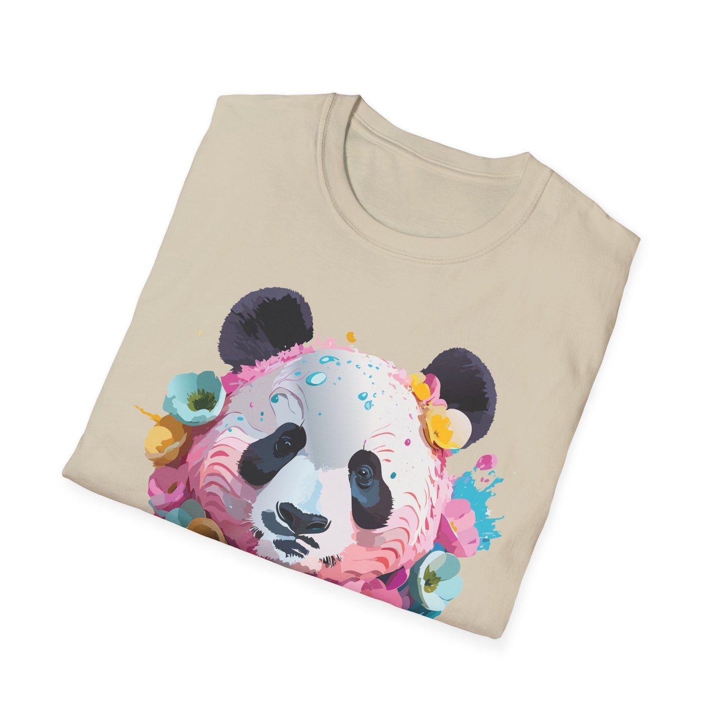 Panda Shirt Unisex T Shirt Graphic Tee Animal Print Gildan Softstyle 64000 100 Percent Cotton