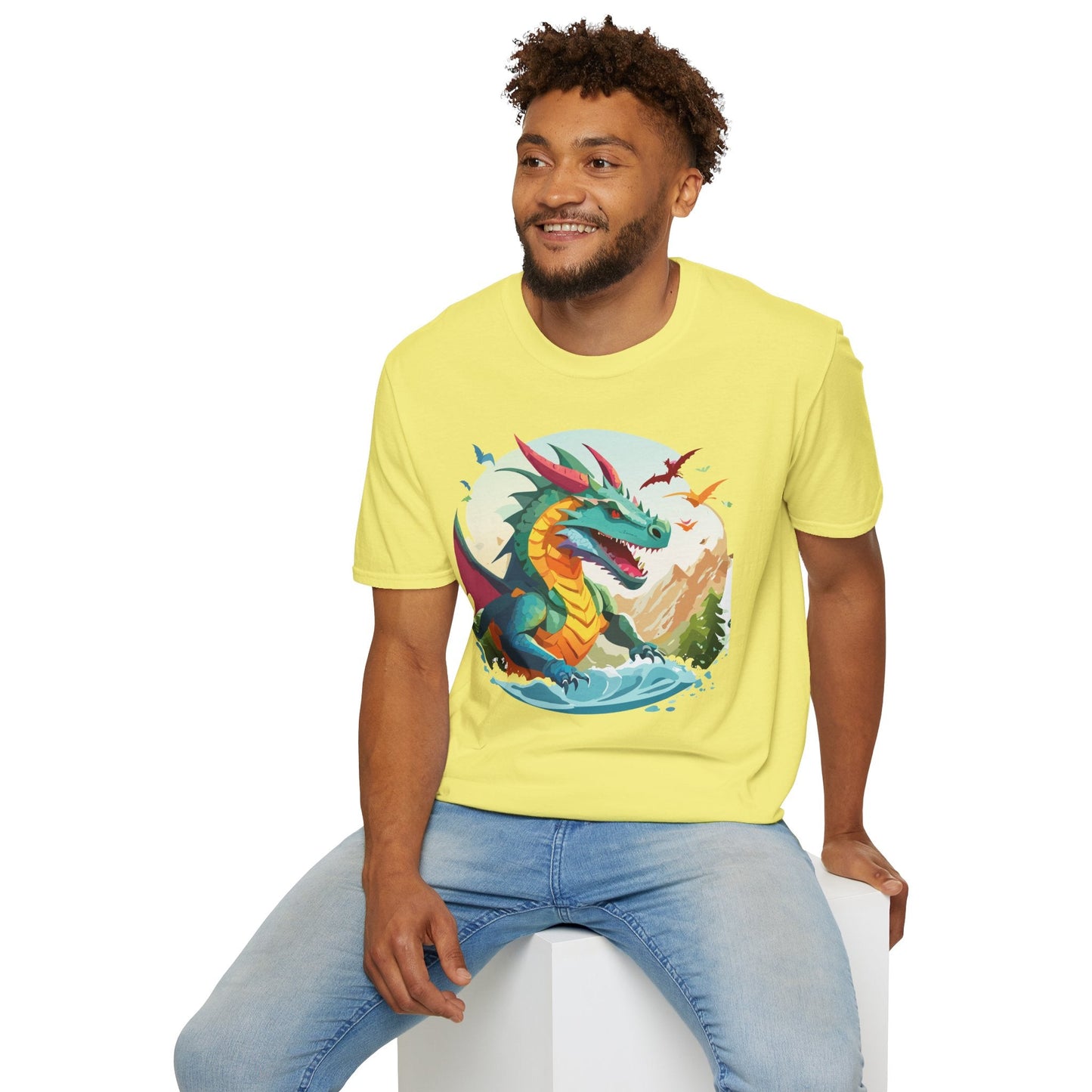Dragon T Shirt Unisex Animal Tee Softstyle 64000 Premium 100 Percent Ring Spun Cotton