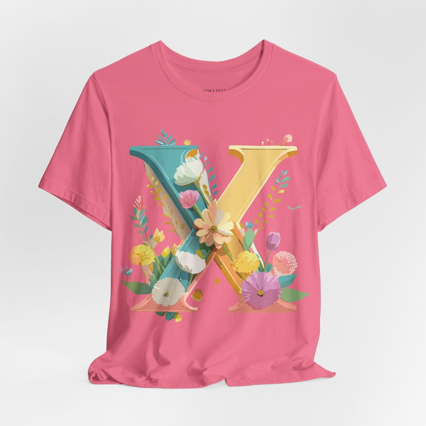 Letter X Shirt Unisex Graphic Tee Premium Vintage Inspired Adelpha Artwork Short Sleeve