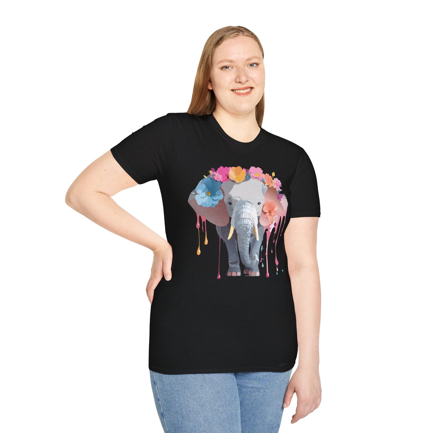 Elephant T Shirt Unisex Softstyle Gildan 64000 Elephant On T Shirt Animation Animals Tee
