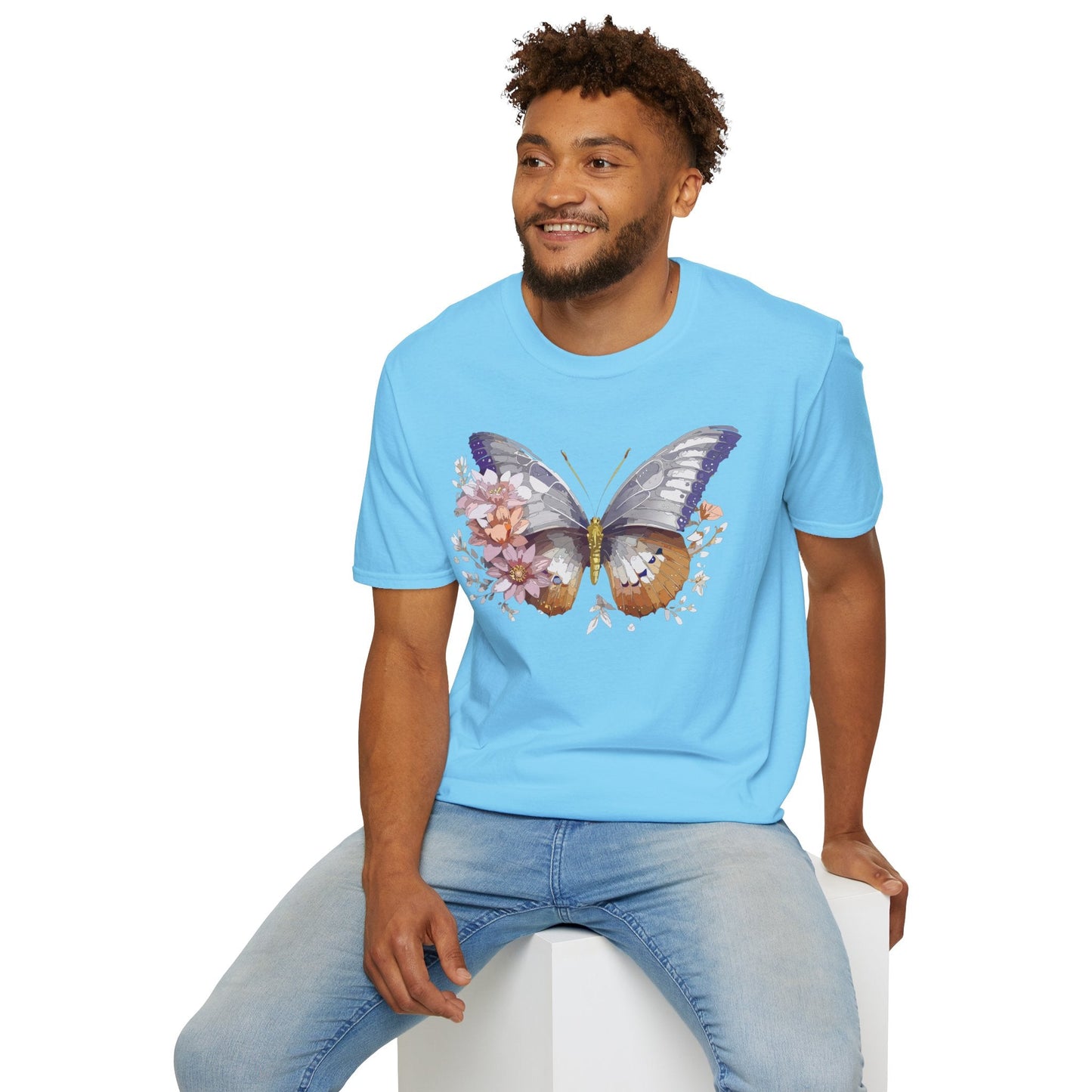 Butterfly Shirt Unisex T Shirt 100 Percent Ring Spun Cotton Gildan Softstyle Tee