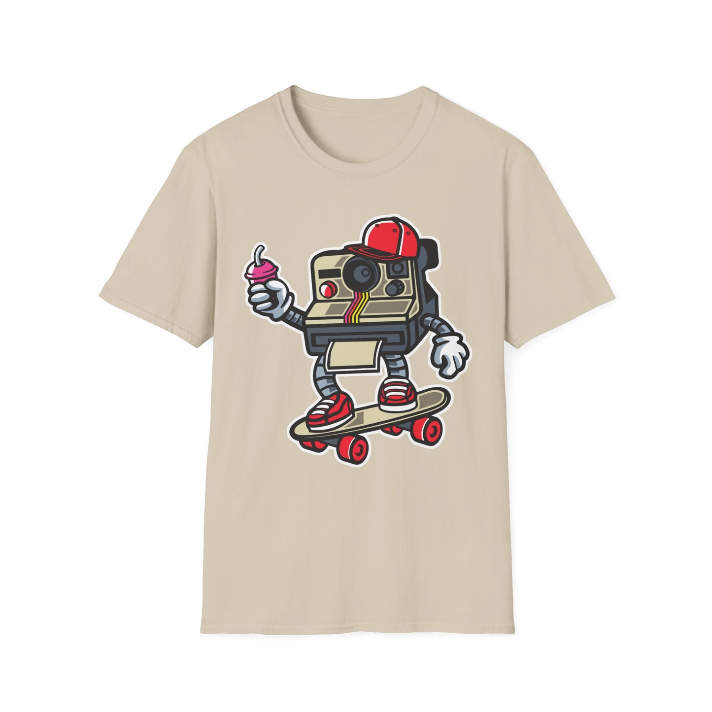 Unisex Cotton T-Shirt with Cartoon Graphic Design