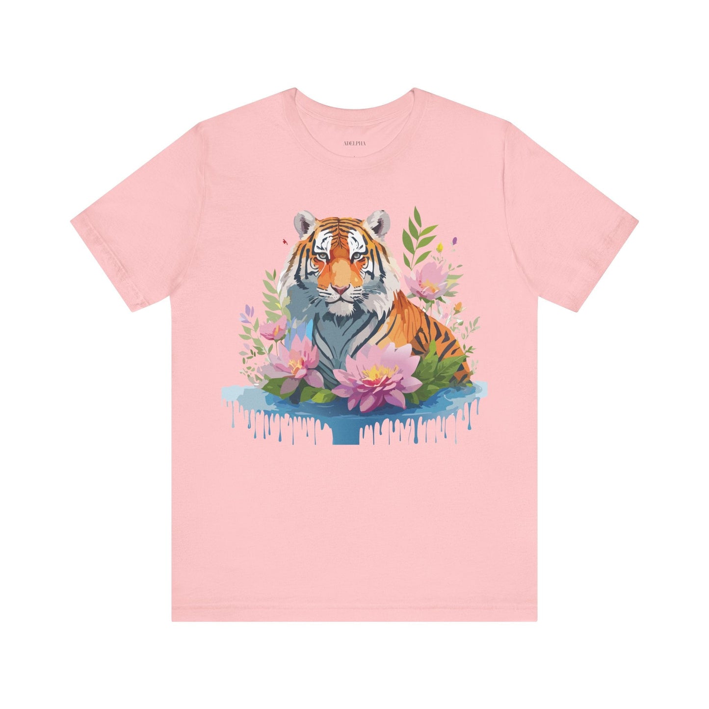 Tiger Graphic Tee Unisex Shirt By Adelpha Vintage Inspired Artwork Short Sleeve