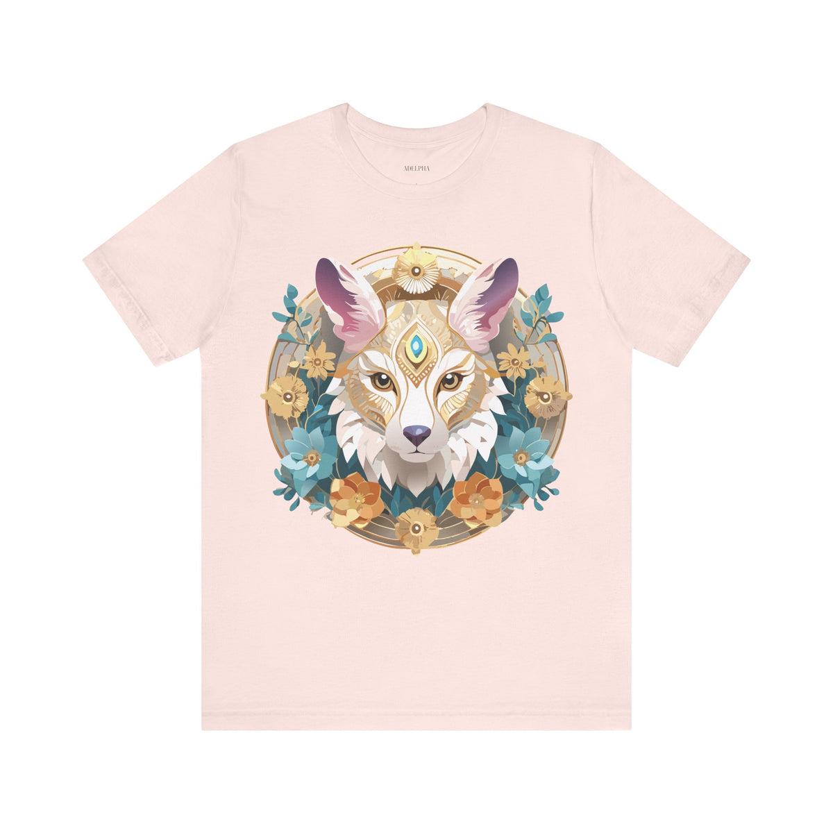 Medallion Graphic Unisex Cotton Bella+Canvas Tee with Art Design d30