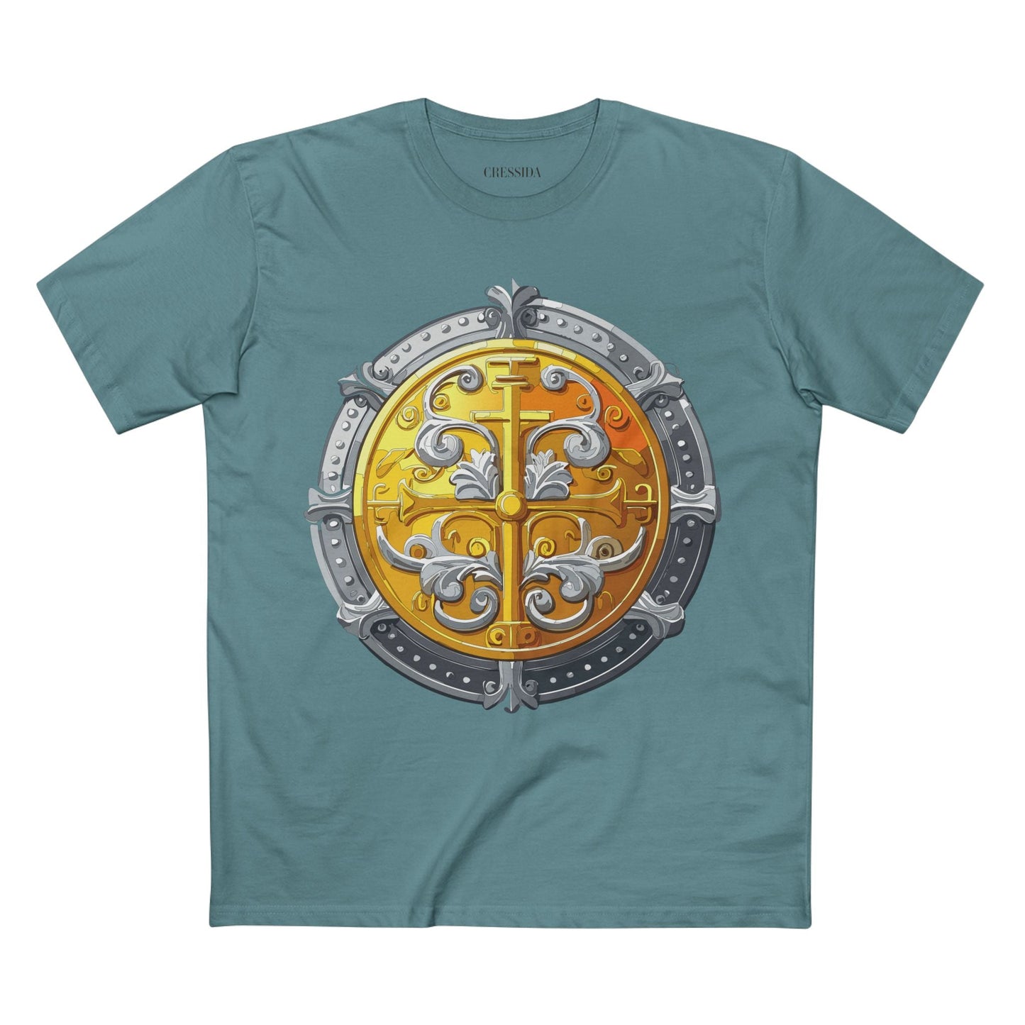Antique Gold Coin Graphic Design T-Shirt Unisex 100 Cotton With Golden Print Artwork Tee 19