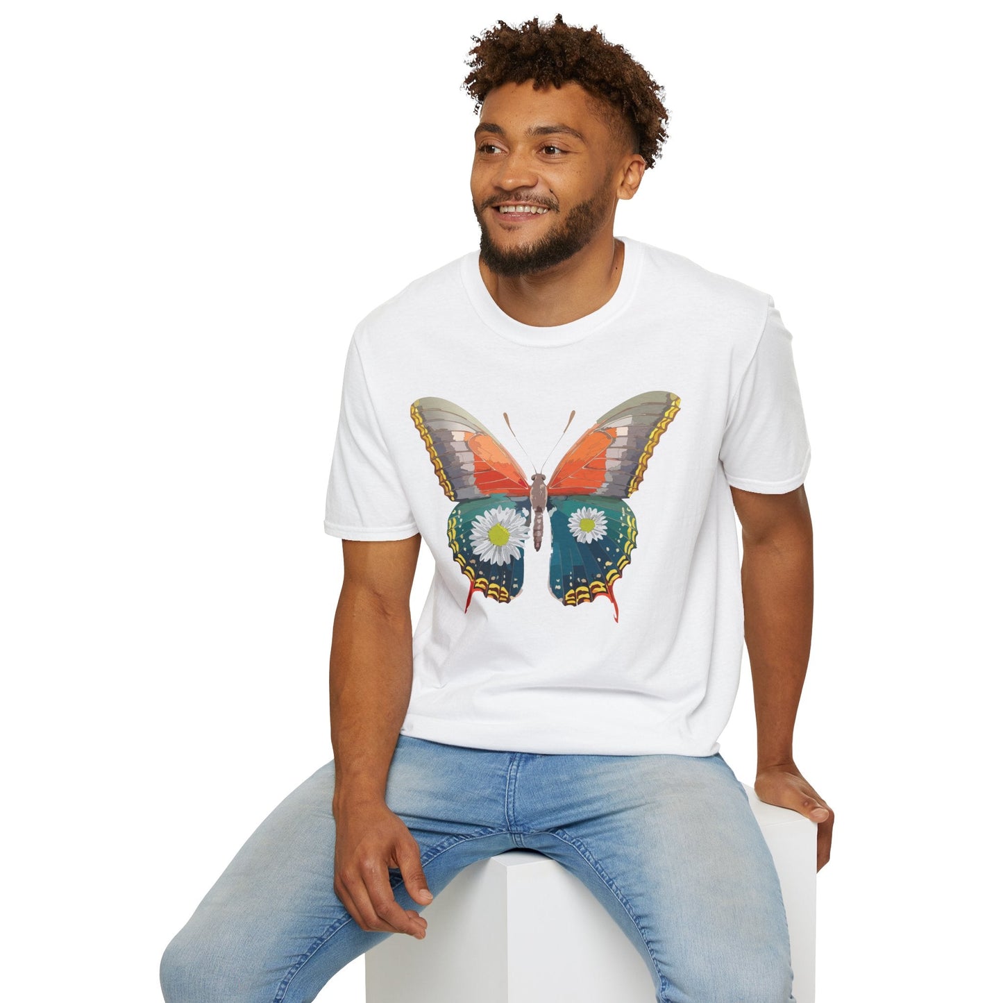 Butterfly Shirt Unisex Gildan Softstyle 64000 Short Sleeve T Shirt Monarch Design