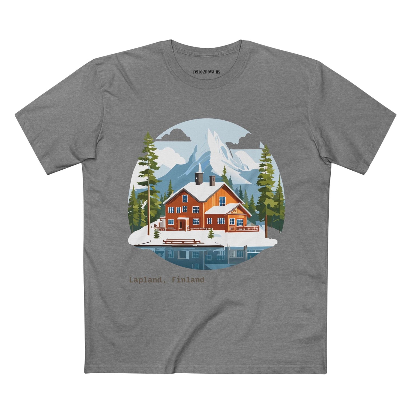 Lapland Travel Shirt TT 58 Unisex Premium Cotton Tee With Original Art Design From Retro2Nova