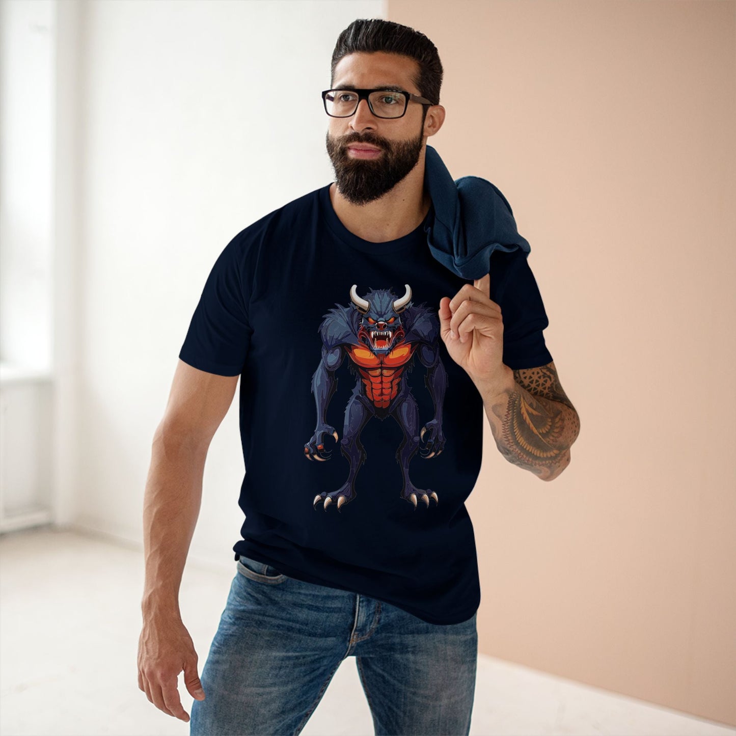 Cartoon Monsters Graphic Unisex 100 Cotton Staple Tee 11