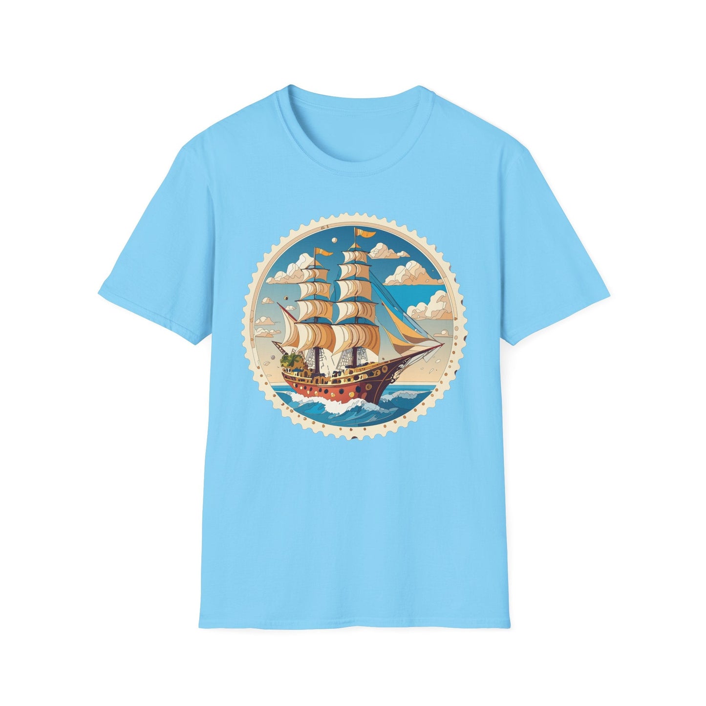 Nautical Ship Frigate Vessel T Shirts Unisex Tee Shirt Softstyle 64000 Ring Spun Cotton Comfort