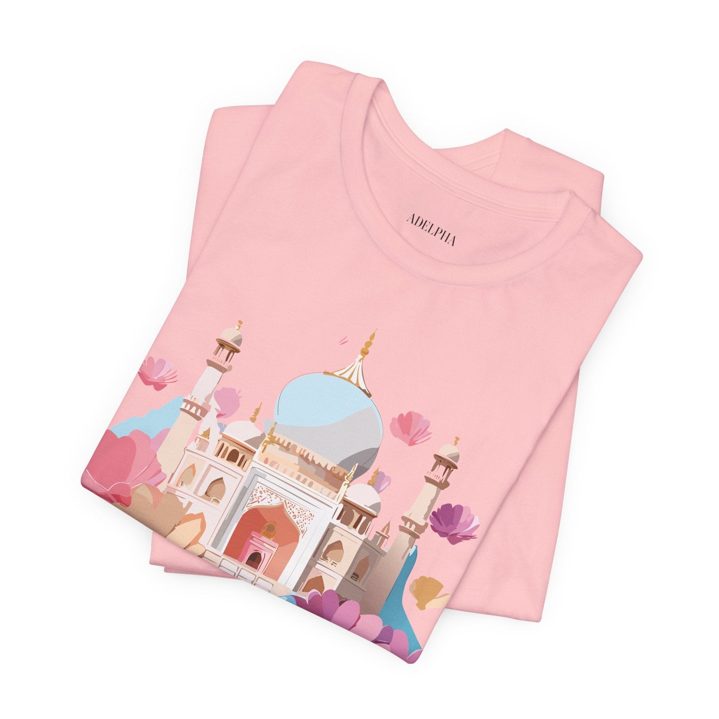 Tourist Shirt Taj Mahal Graphic Tee Unisex Short Sleeve Art From Adelpha Vintage Inspired