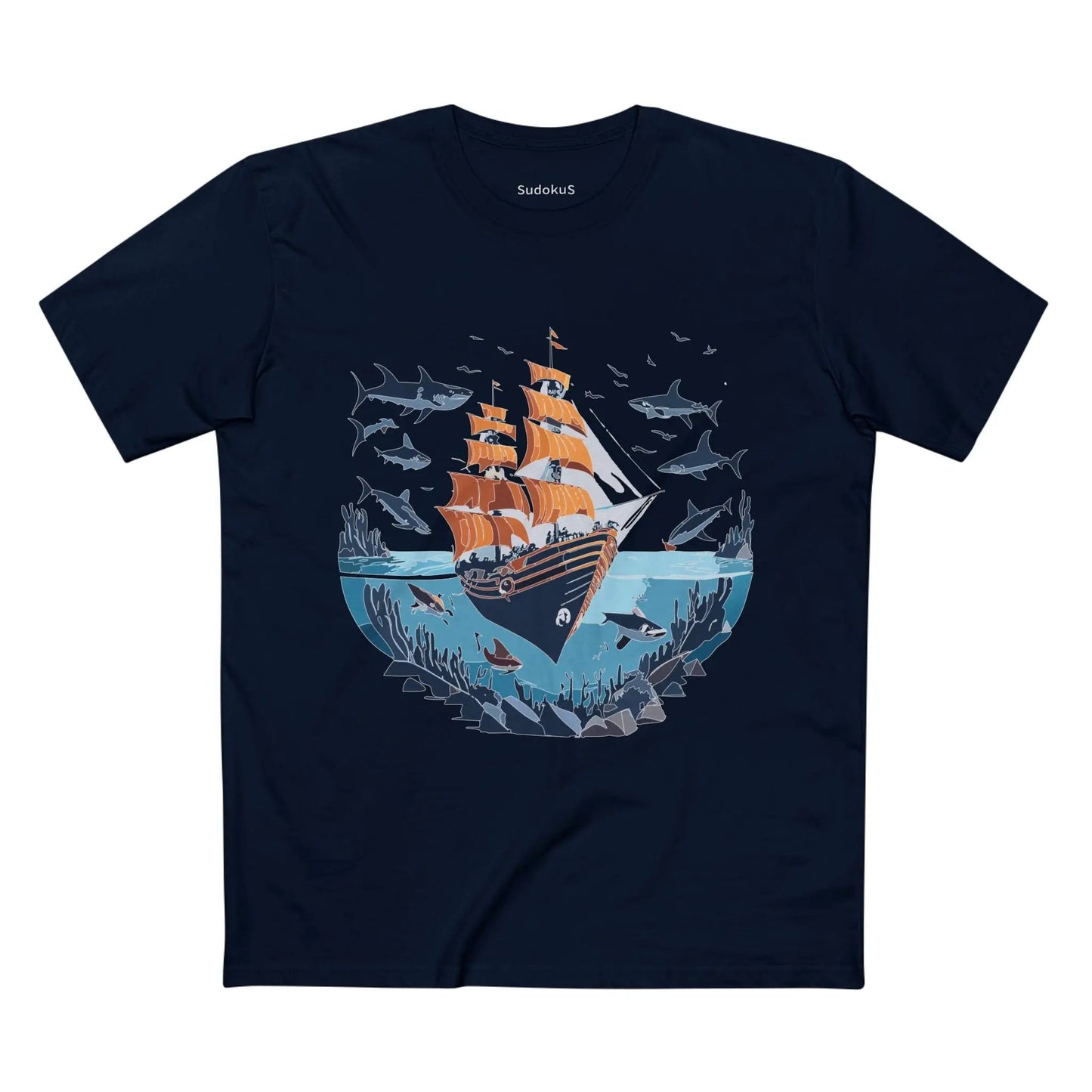 Ocean Coast Graphic Unisex 100 Cotton Staple Tee 30
