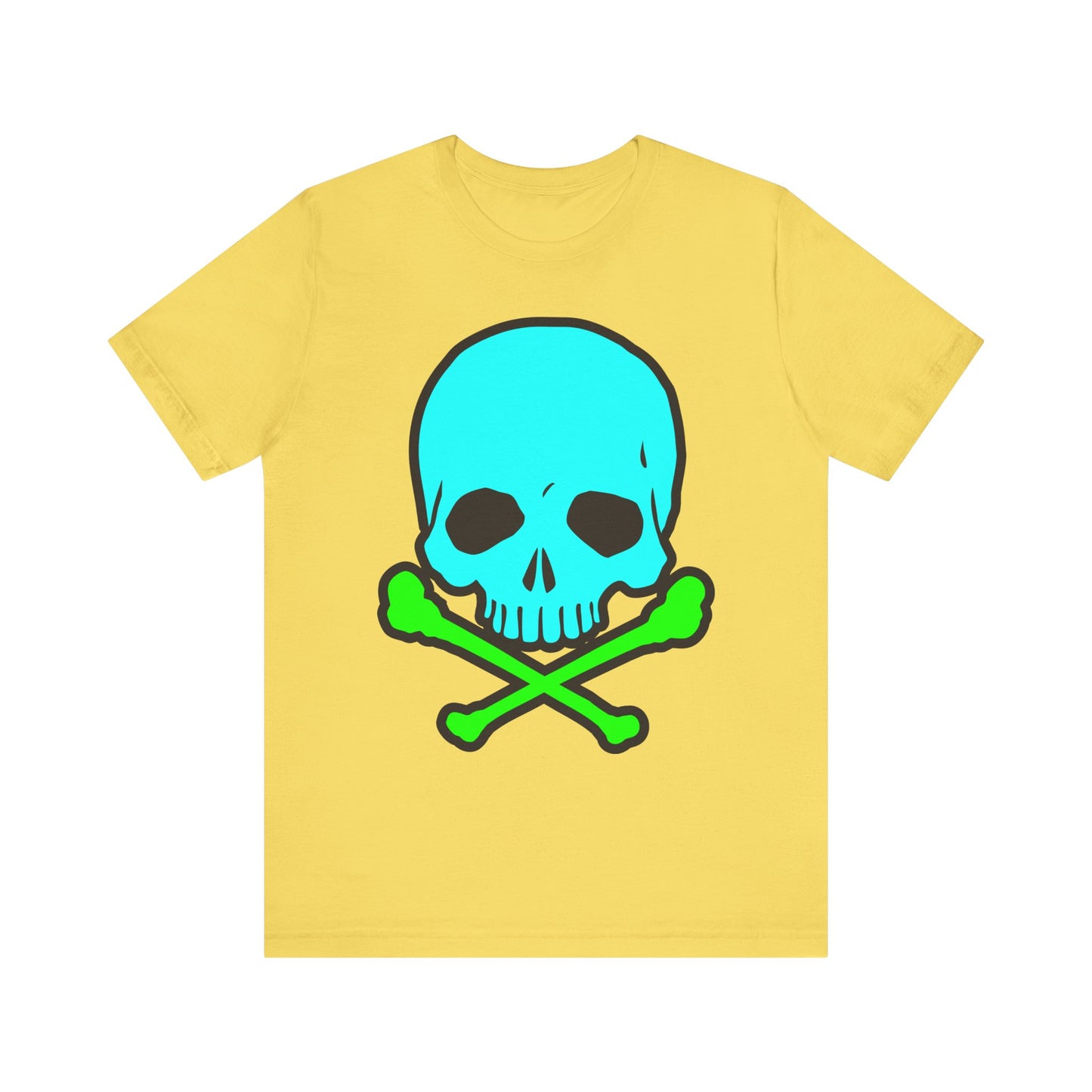 Blue Skull Graphic Design Tee, Skull Shirt, Vintage Tees, Art Design T-Shirt, Vintage Graphic Tee, Art Shirts with Skulls