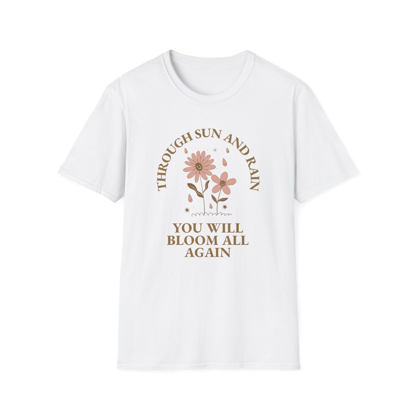 Positive Slogan T Shirt For Everyday Motivation Unisex Tee With Positive Words And Good Quotes Gildan Softstyle 64000