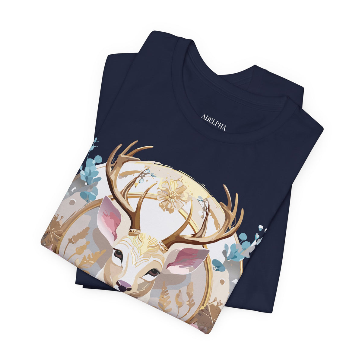 Medallion Graphic Unisex Cotton Bella+Canvas Tee with Art Design d80