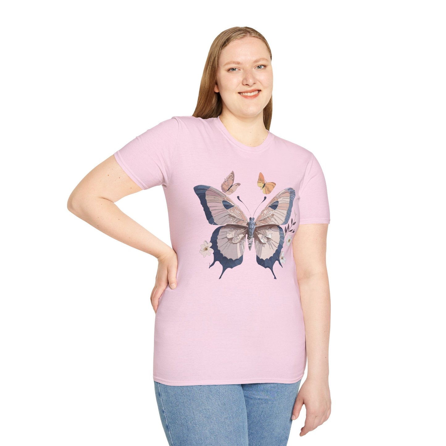 Butterfly Shirt Unisex T Shirt Monarch Print Gildan Softstyle 64000 Cotton Tee Quality