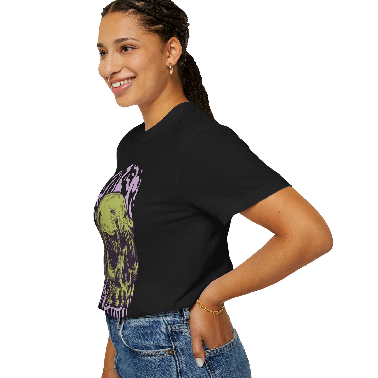 Tee-shirt unisexe en coton avec tête de mort 