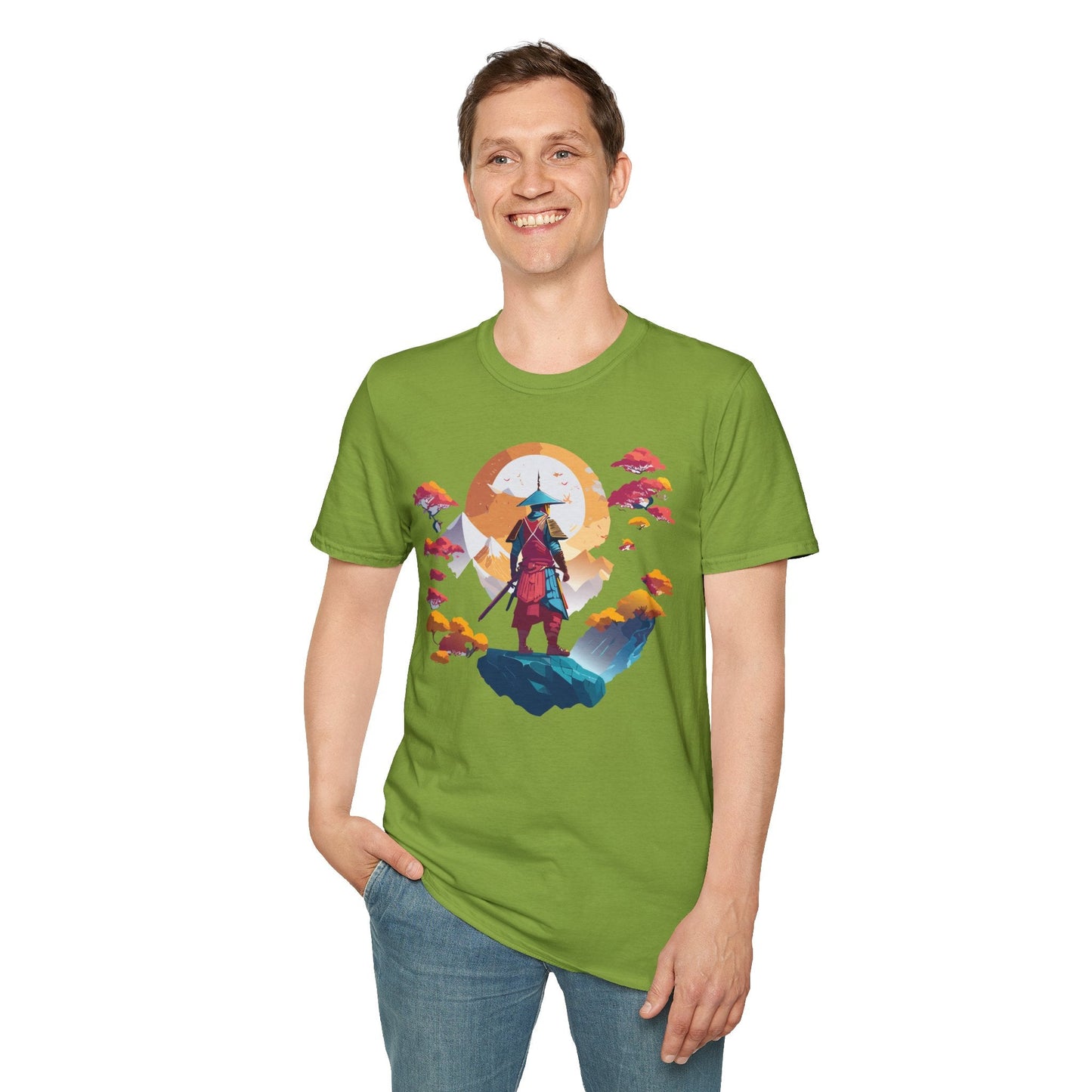 Gildan Softstyle 64000 Samurai T Shirt Unisex Cotton Tee With Samurai Design Relaxed Fit