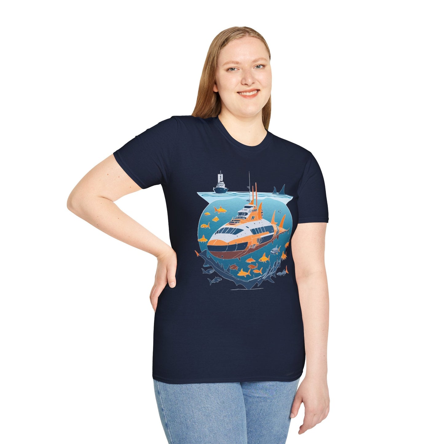 Ocean Graphic Unisex Softstyle Cotton Tee 15