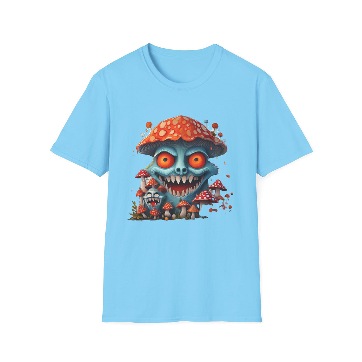 Funny Mashroom Cartoon  Graphic Tee Gildan Unisex 100 Cotton Tee Shirt c24