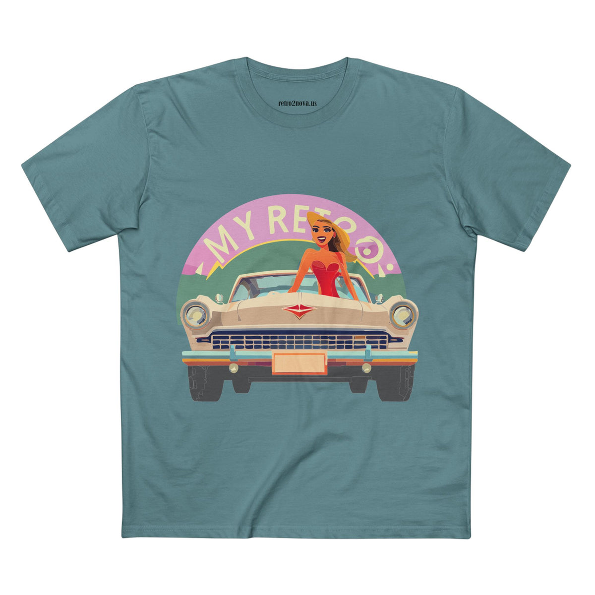 Retro Car Vintage Graphic Tee Staple Unisex 100 Cotton Tee Shirt - RC-27