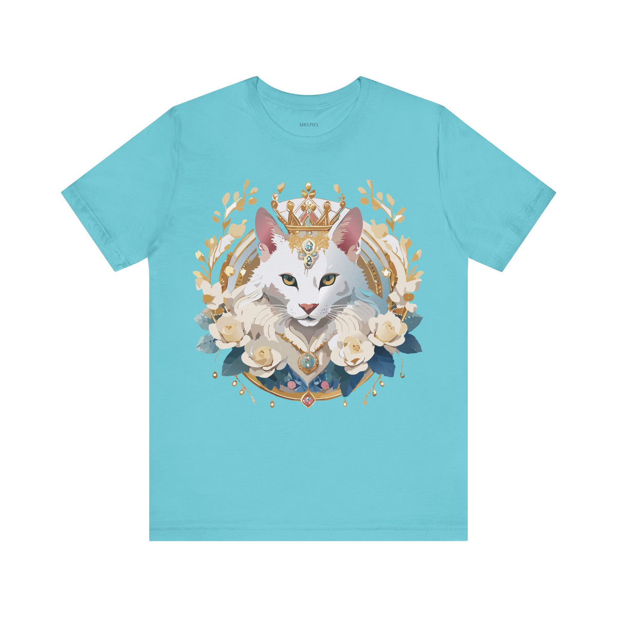 Medallion Graphic Unisex Cotton Bella+Canvas Tee with Floral Art Design m55