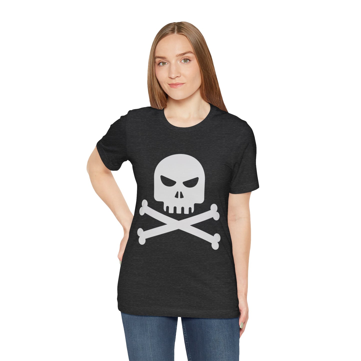 Unisex Cotton Tee Shirt with Skull