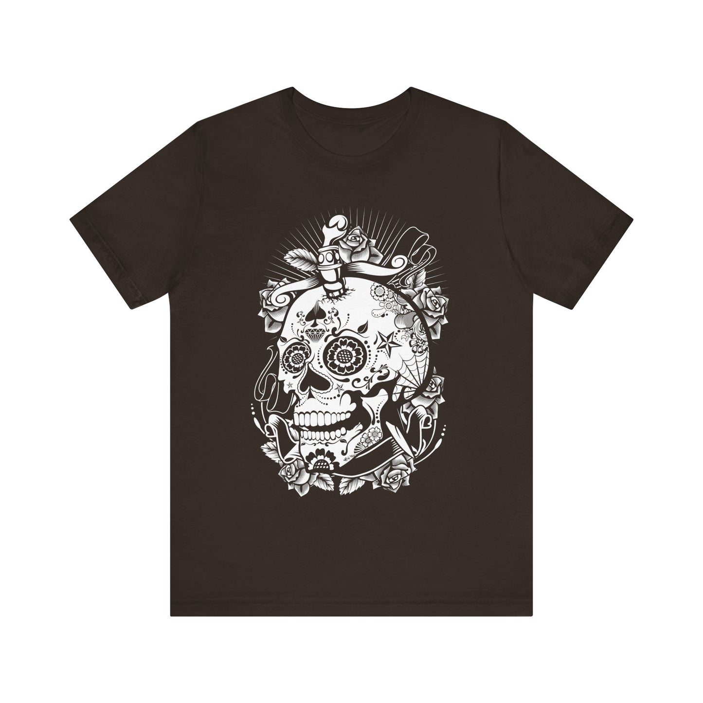 Unisex Cotton Tee Shirt with Skull