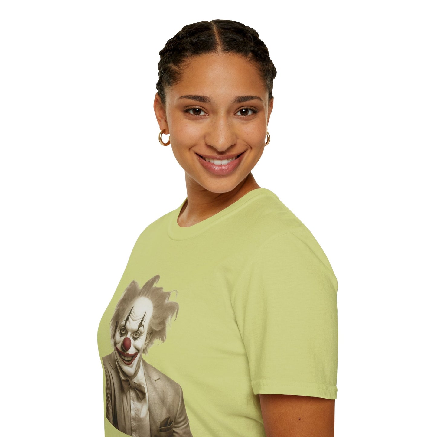 Unisex Clown Shirt Funny Man Circus Tee Softstyle 64000 Cotton Gildan Tee Lightweight Breathable