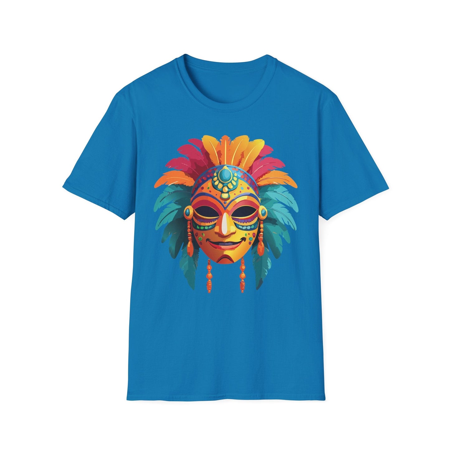 Mask Tee Shirt Unisex Softstyle Gildan 64000 100 Percent Ring Spun Cotton Masquerade Tee