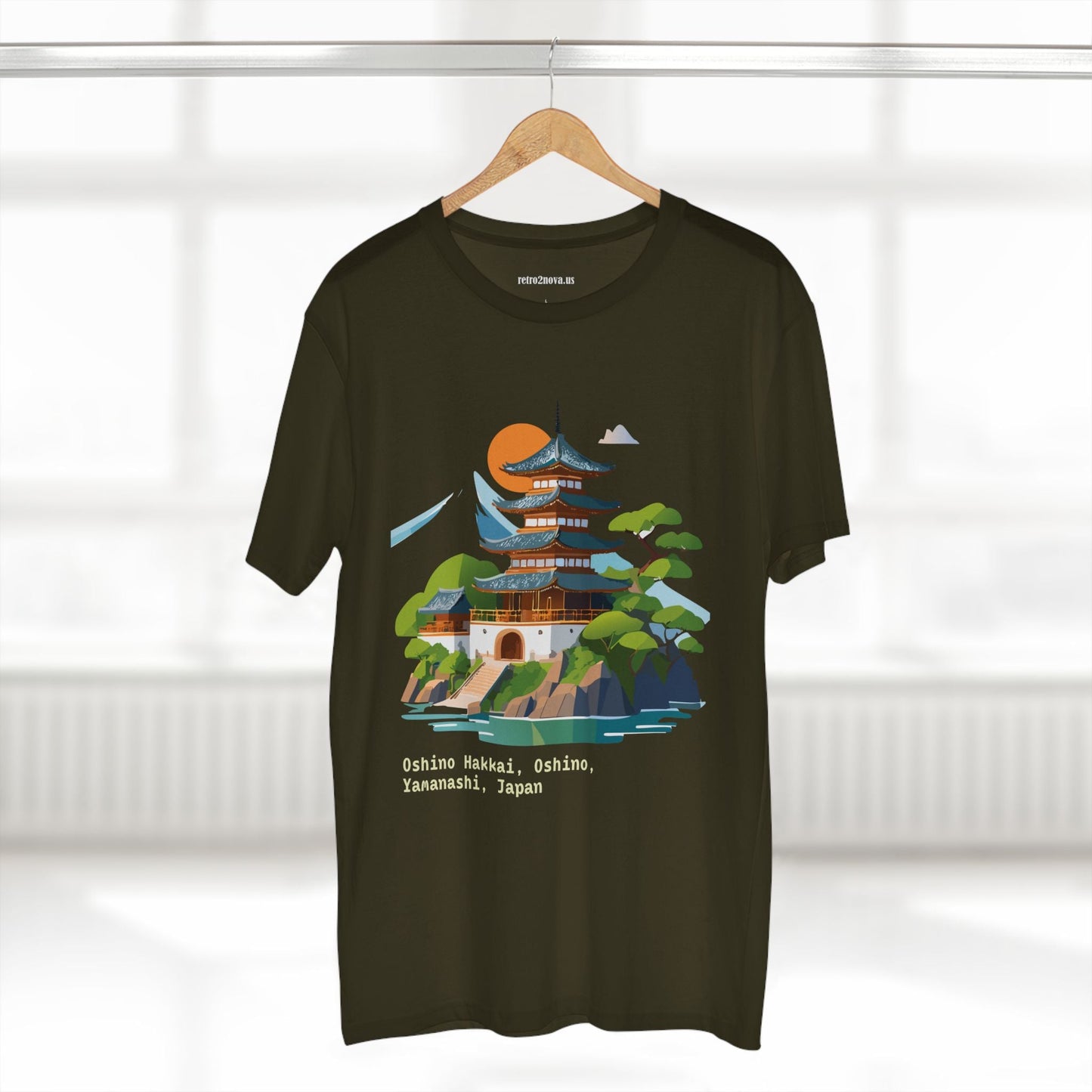 Japan Travel Shirt Unisex Cotton Tee With Original Art Design From Retro2Nova Collection
