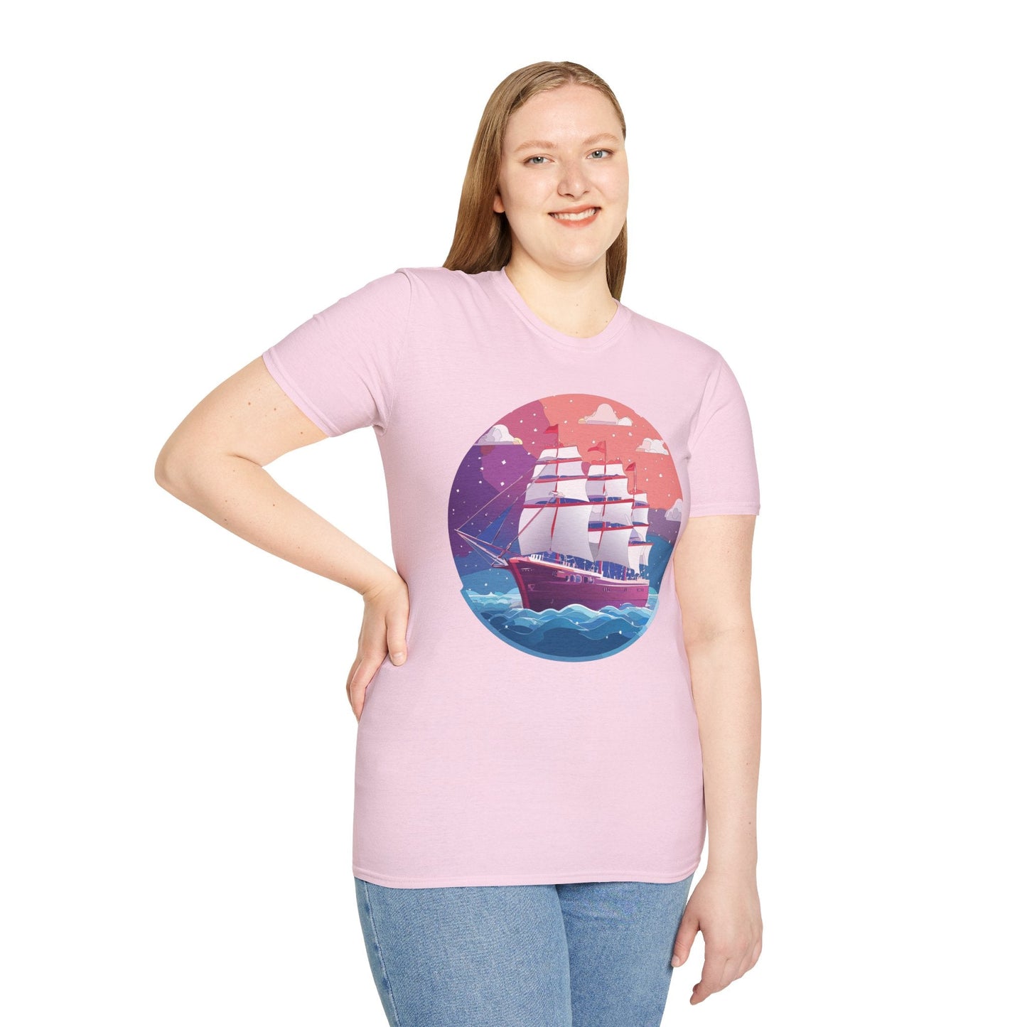 Unisex Gildan Softstyle 64000 T Shirt Ship Frigate Vessel Tee For Maritime Enthusiasts