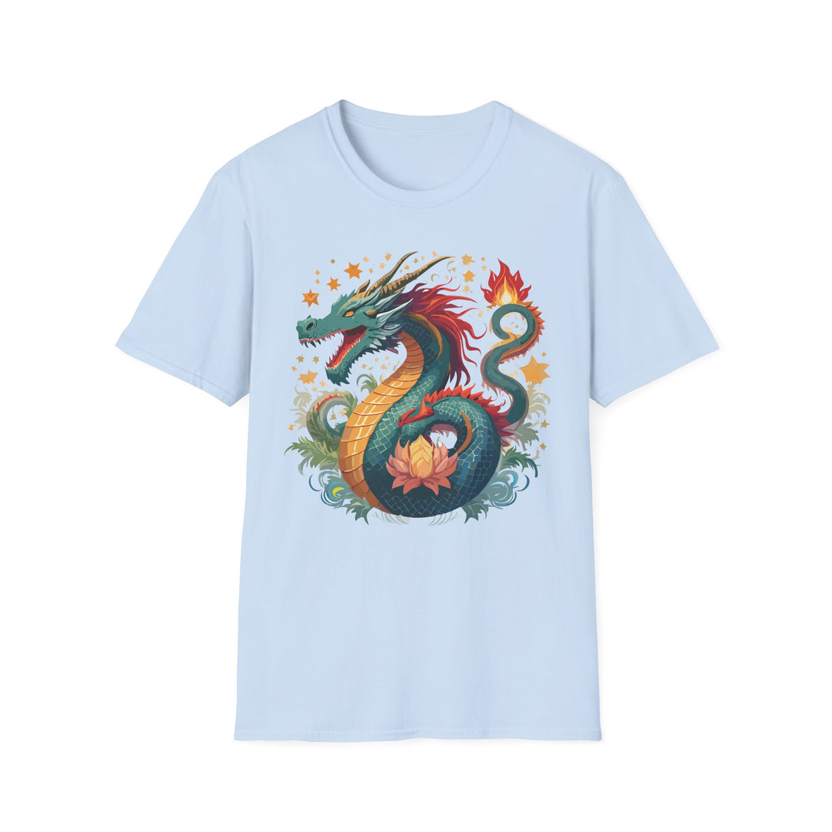 Dragon Graphic Tee Gildan Unisex 100 Cotton Tee Shirt with Animal a46