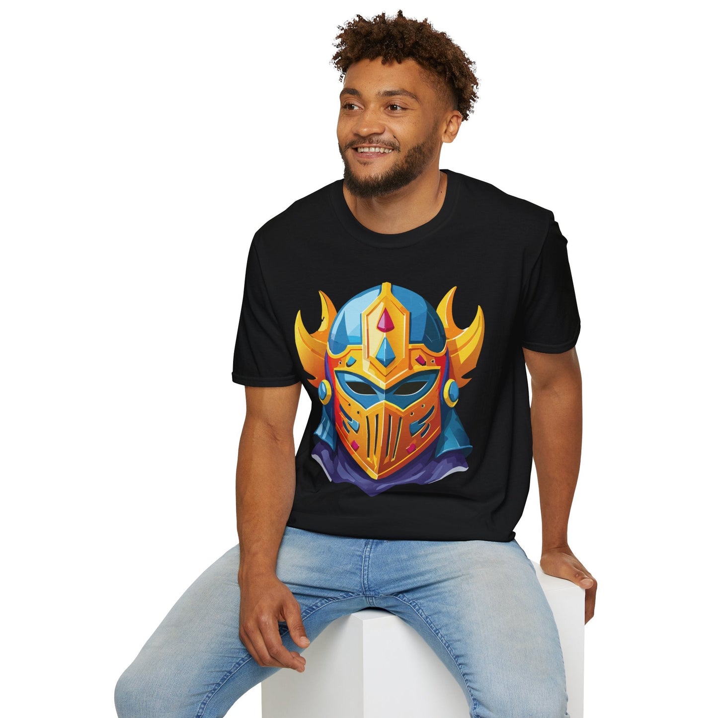 Mask Tee Shirt Unisex Softstyle T Shirt With Mask Design Masquerade Tees For Everyday Comfort