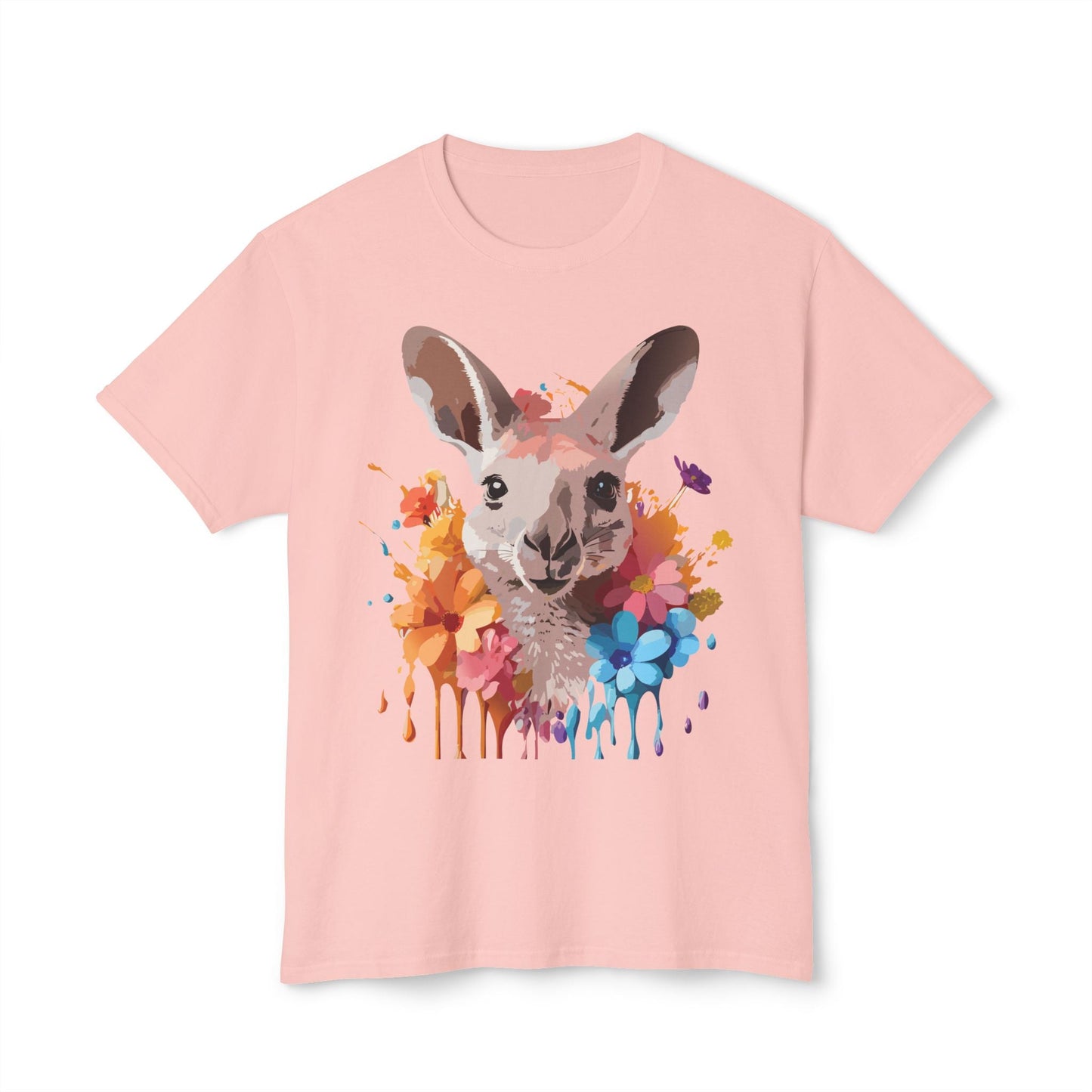 Unisex Kangaroo T Shirt HD Cotton Full Color Art Print Tee Made In USA 100 Percent Pre Shrunk