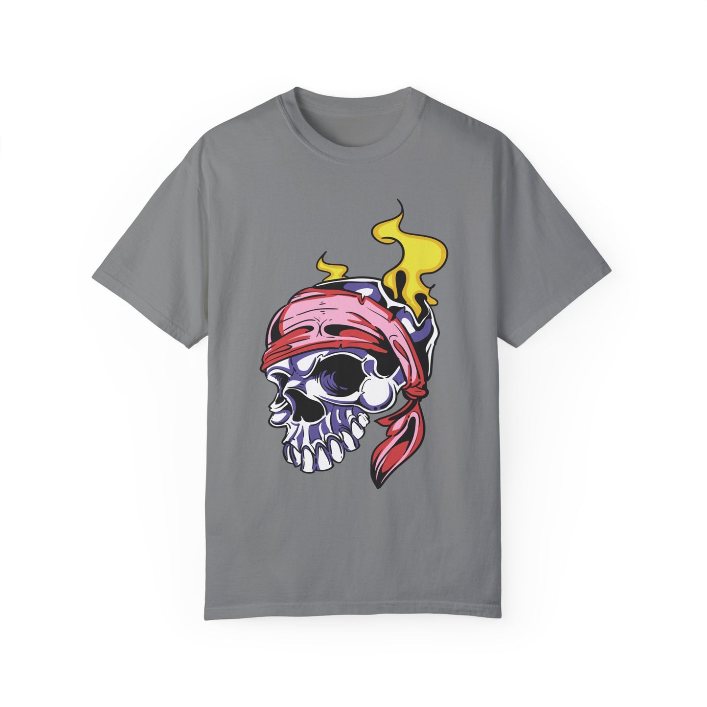 Unisex Cotton Tee Shirt with Skull