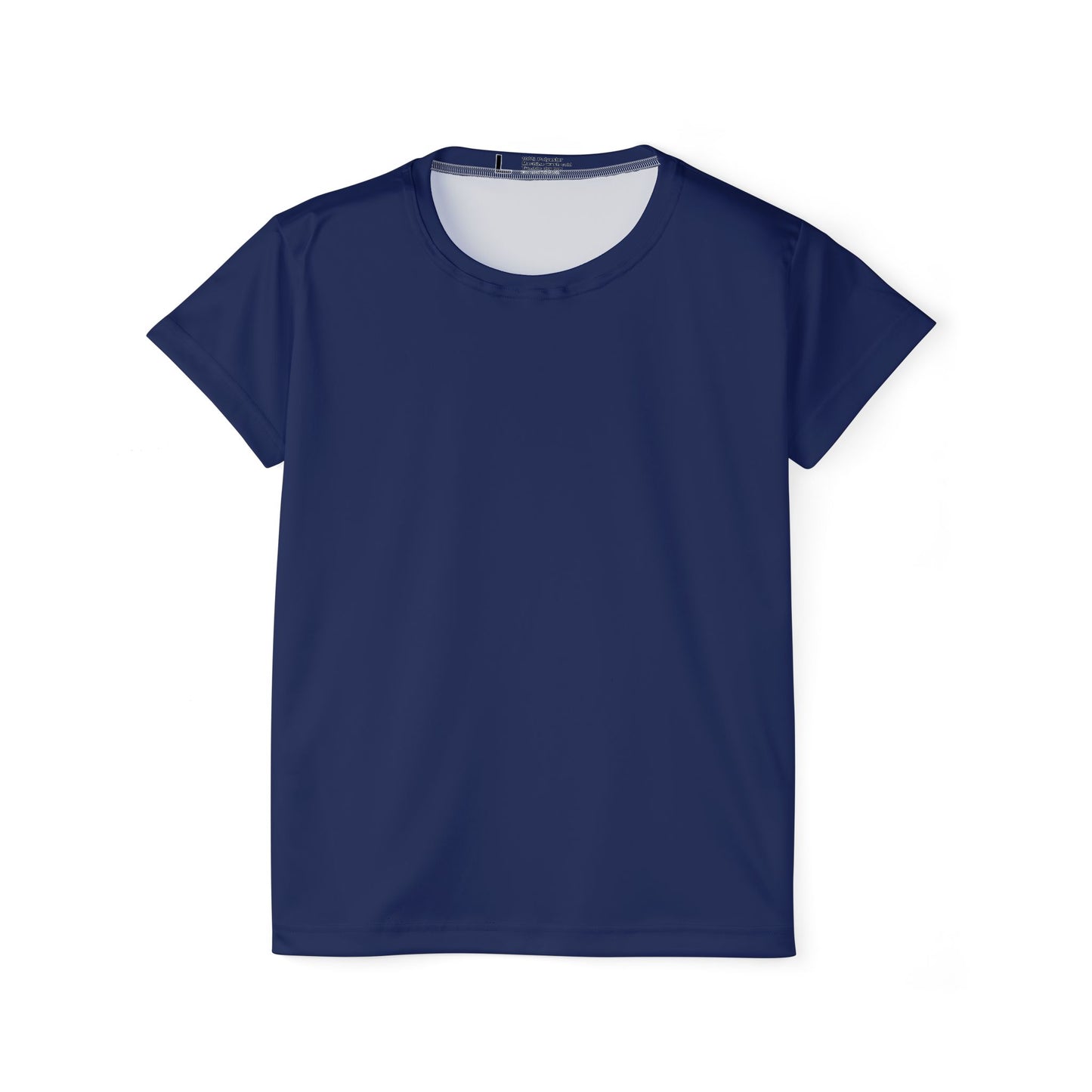 Space Indigo Blue Solid Color Print Women's Sports Jersey Short Sleeves Poly Athletic Tee