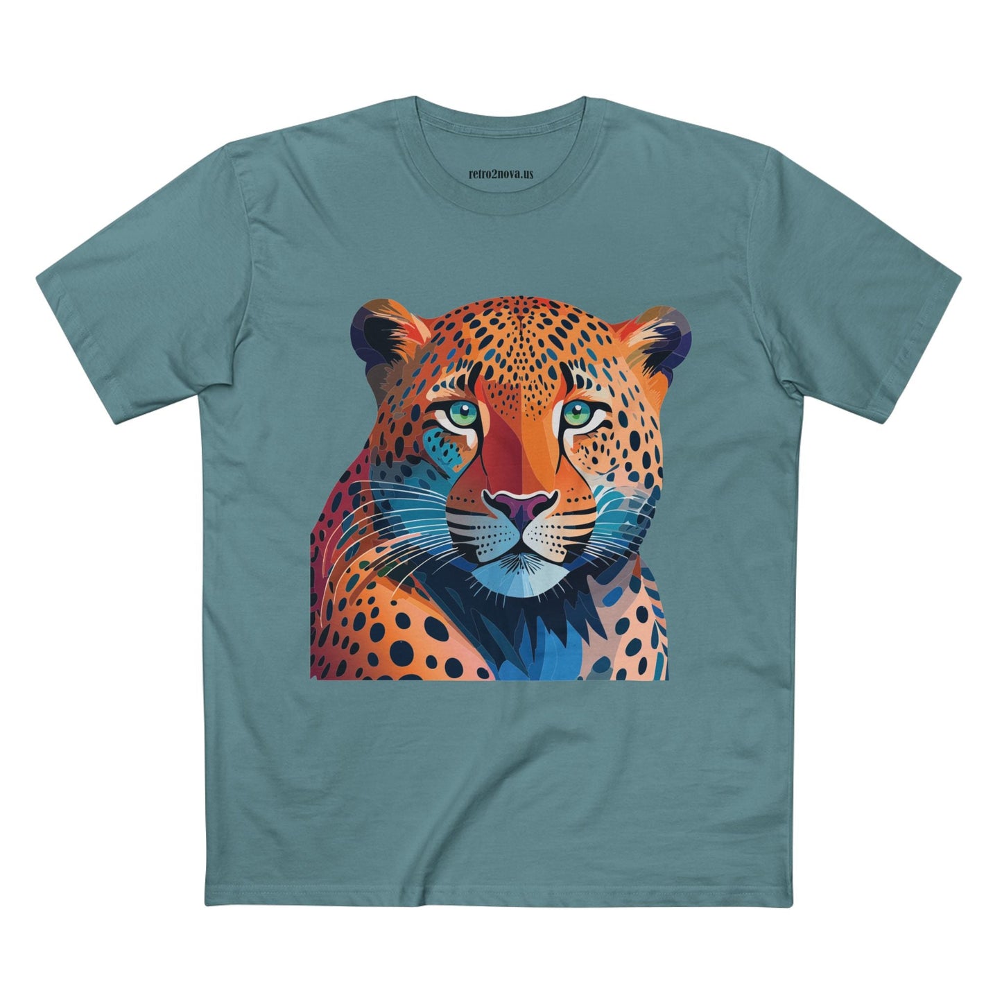 Unisex Cheetah Shirt Premium Cotton Tee With Original Art Design From Retro2Nova Art Collection Soft Breathable Comfort